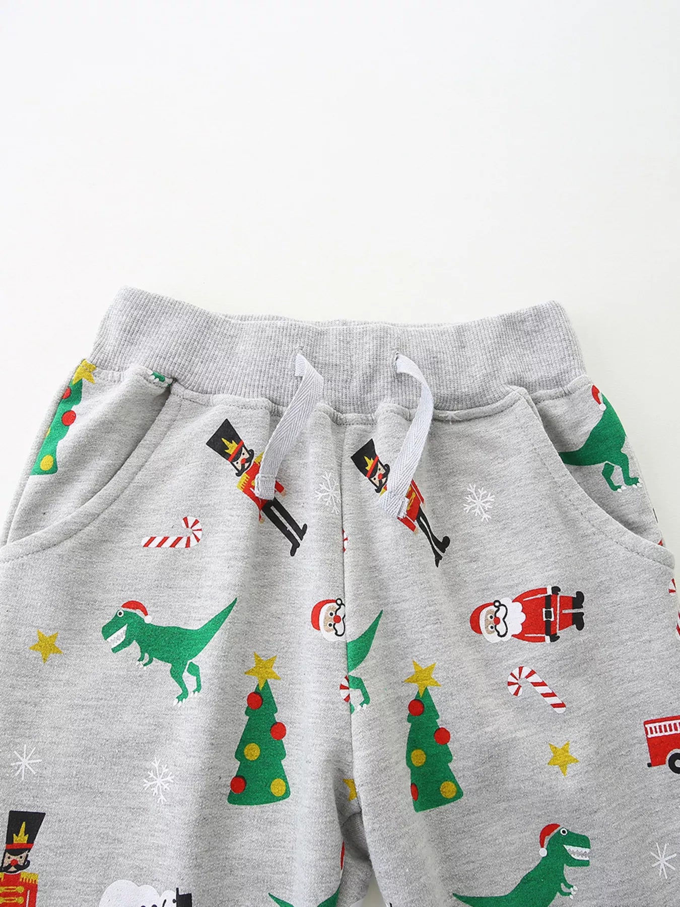 Children's Christmas Print Round Neck Top and Pants Set - PBNJ FASHIONS