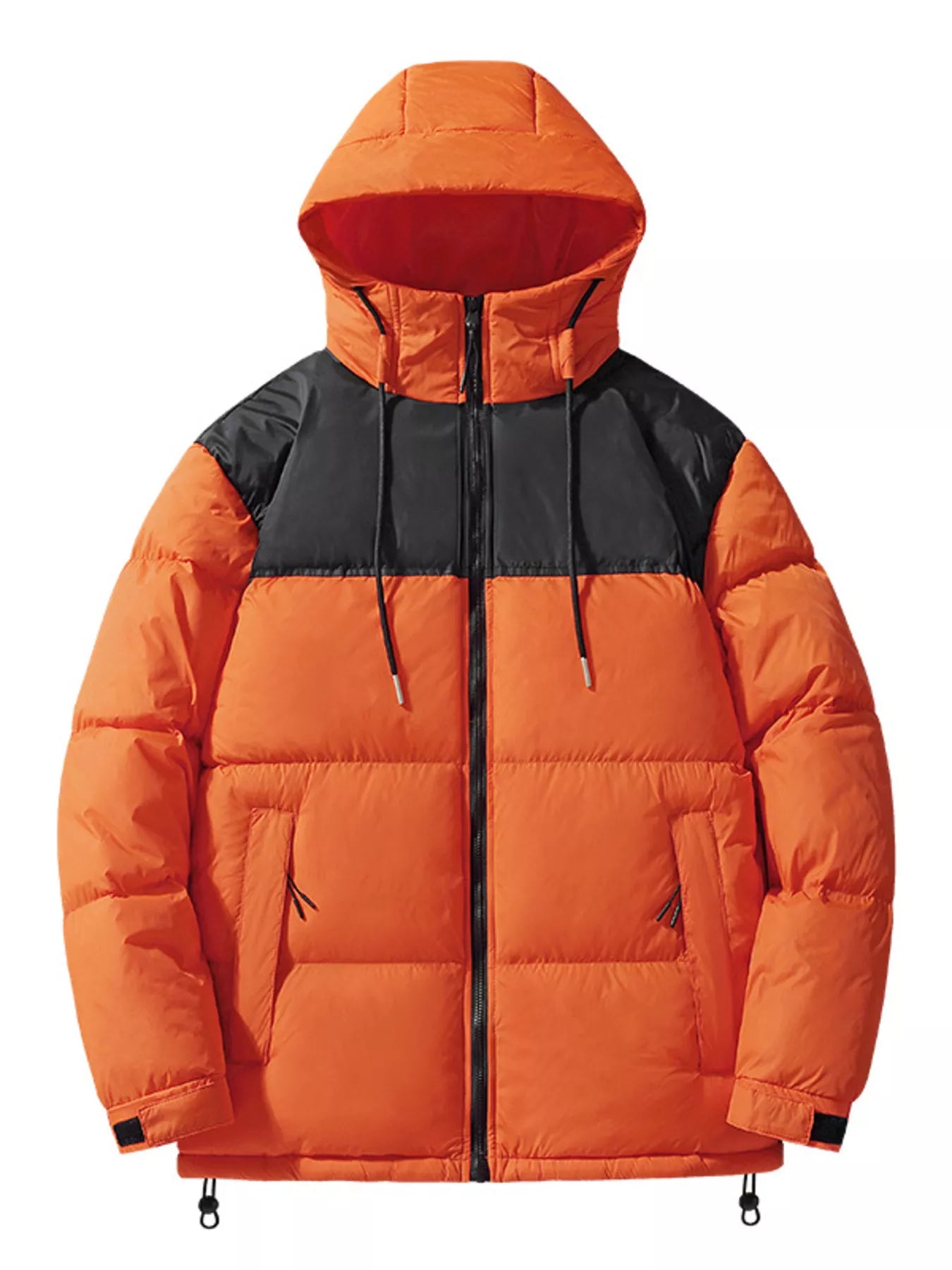 Men's Plus Size Drawstring Hooded Puffer Jacket - PBNJ FASHIONS