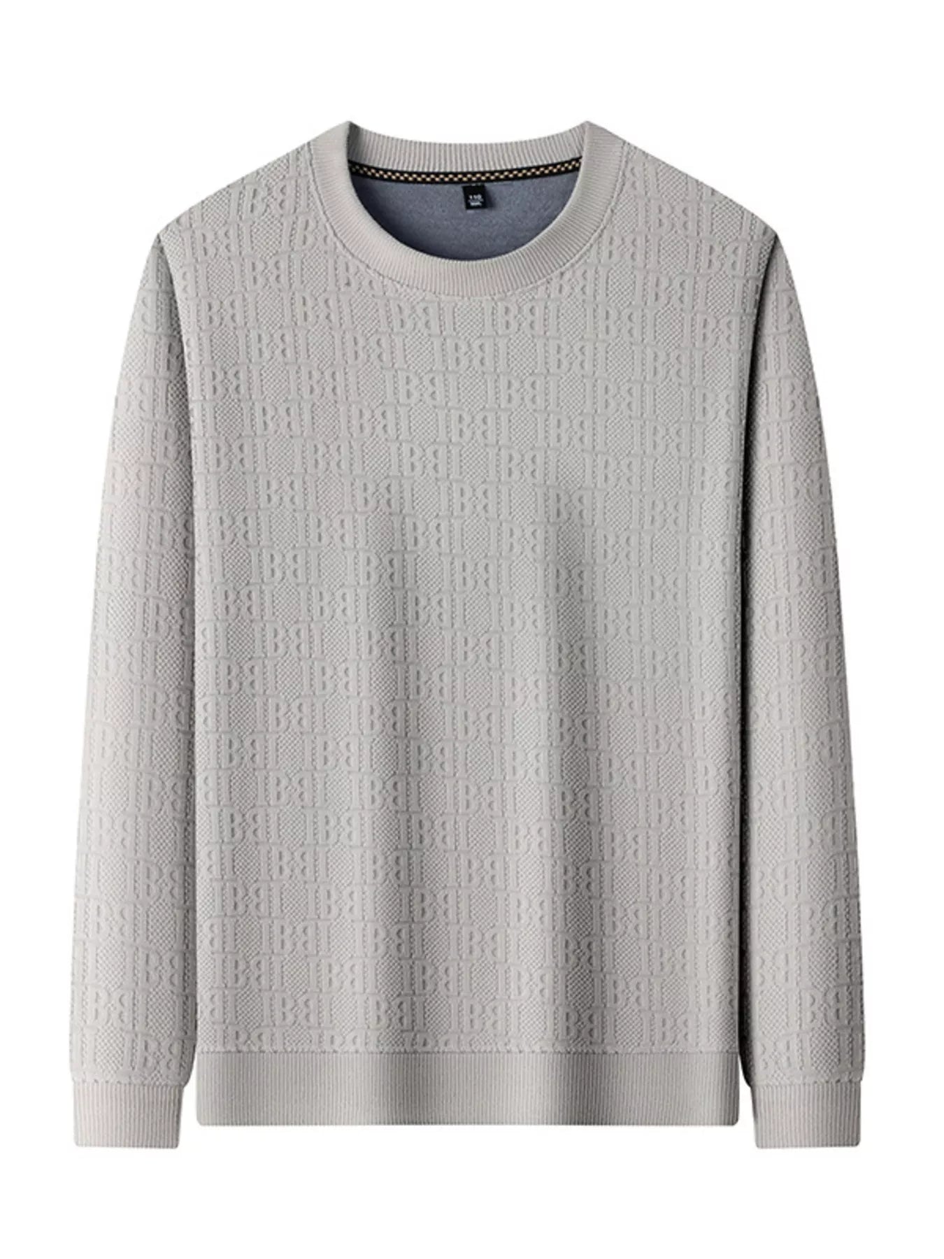 Men's Plus Size Textured Pattern Slim Fit Sweater - PBNJ FASHIONS