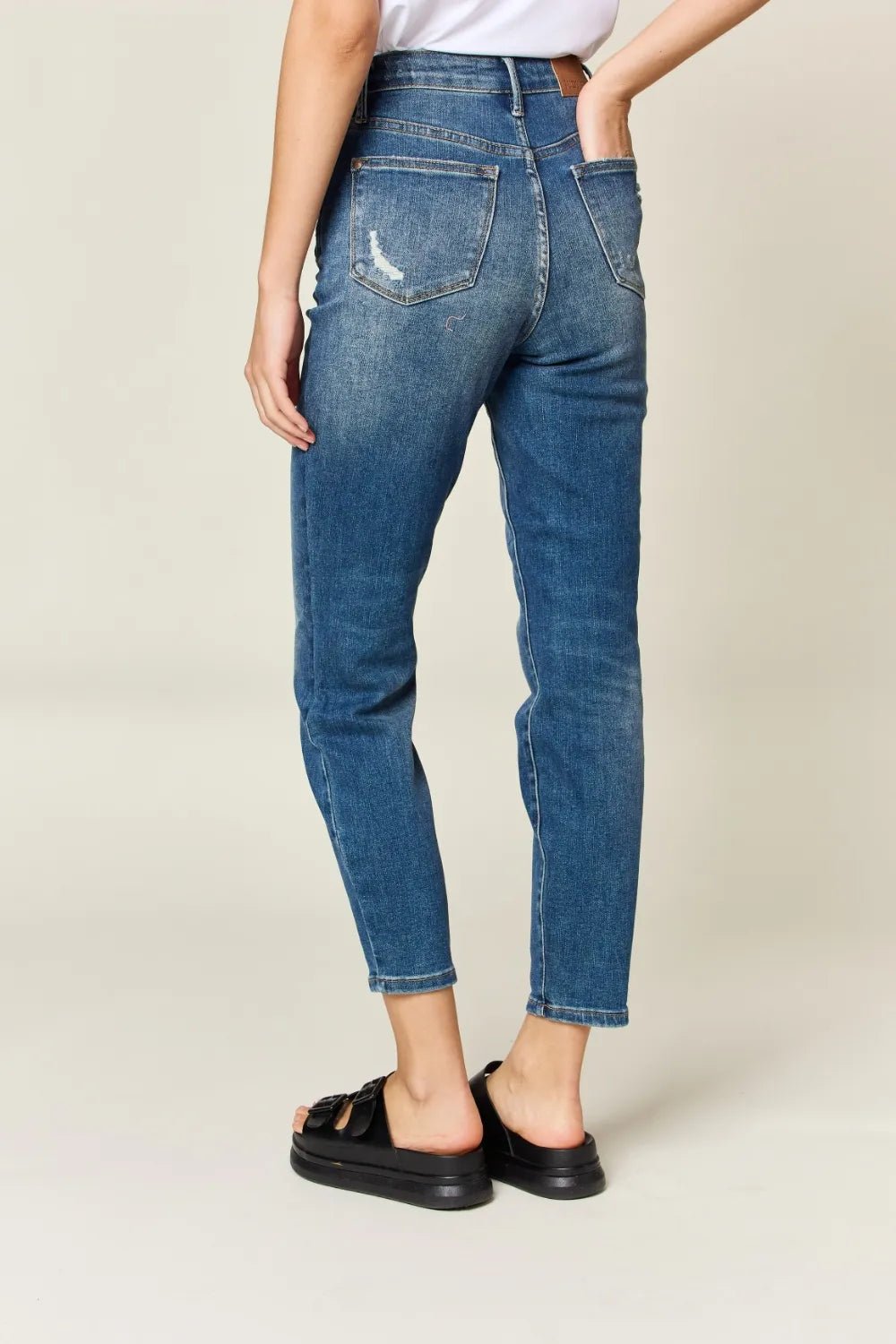 Judy Blue Full Size Tummy Control High Waist Slim Jeans - PBNJ FASHIONS