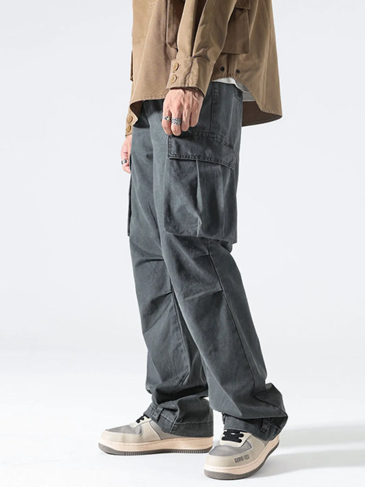 Men's Vintage Washed Cargo Jeans - PBNJ FASHIONS