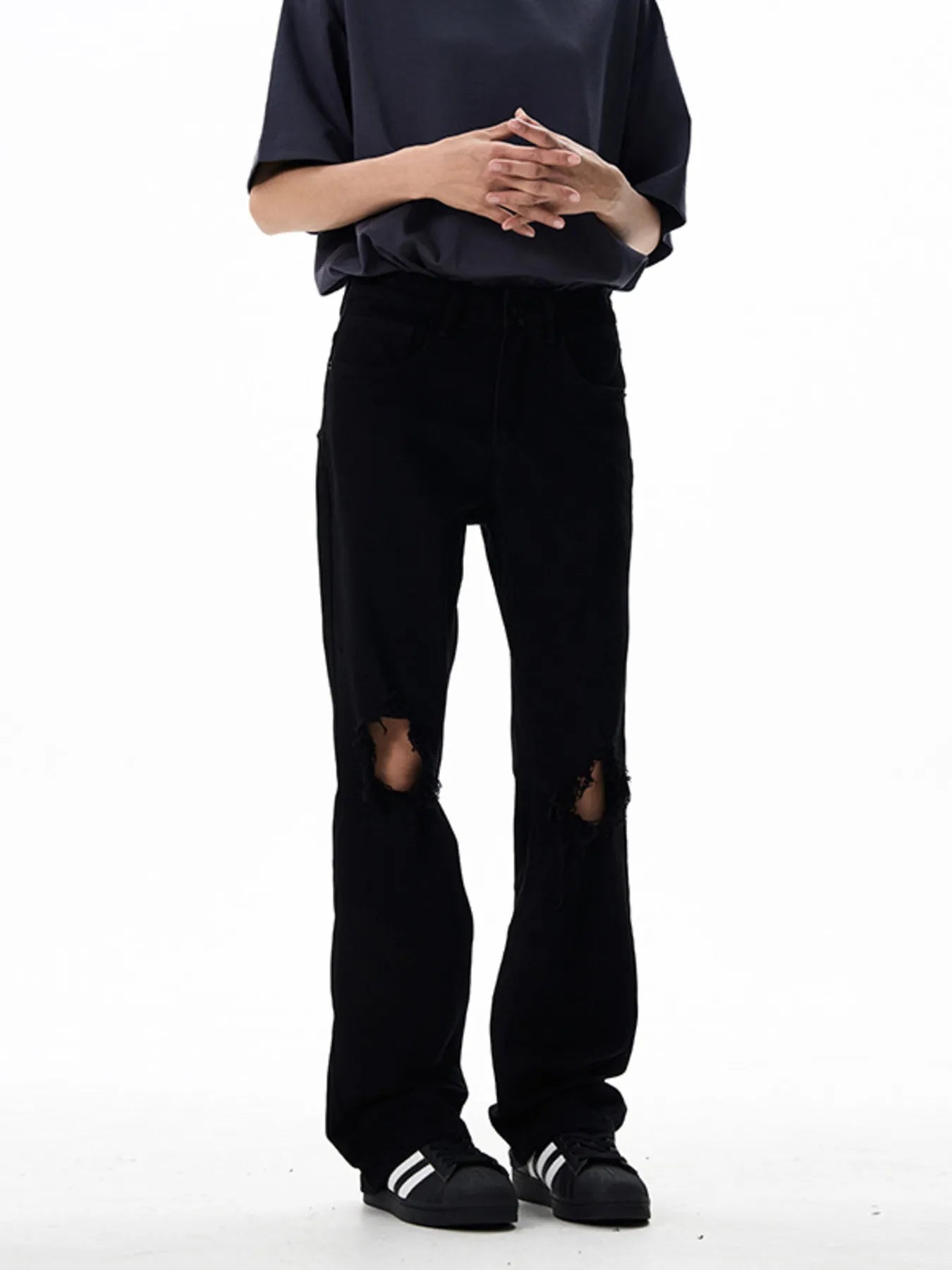 Men's Distressed Flare Leg Jeans - PBNJ FASHIONS