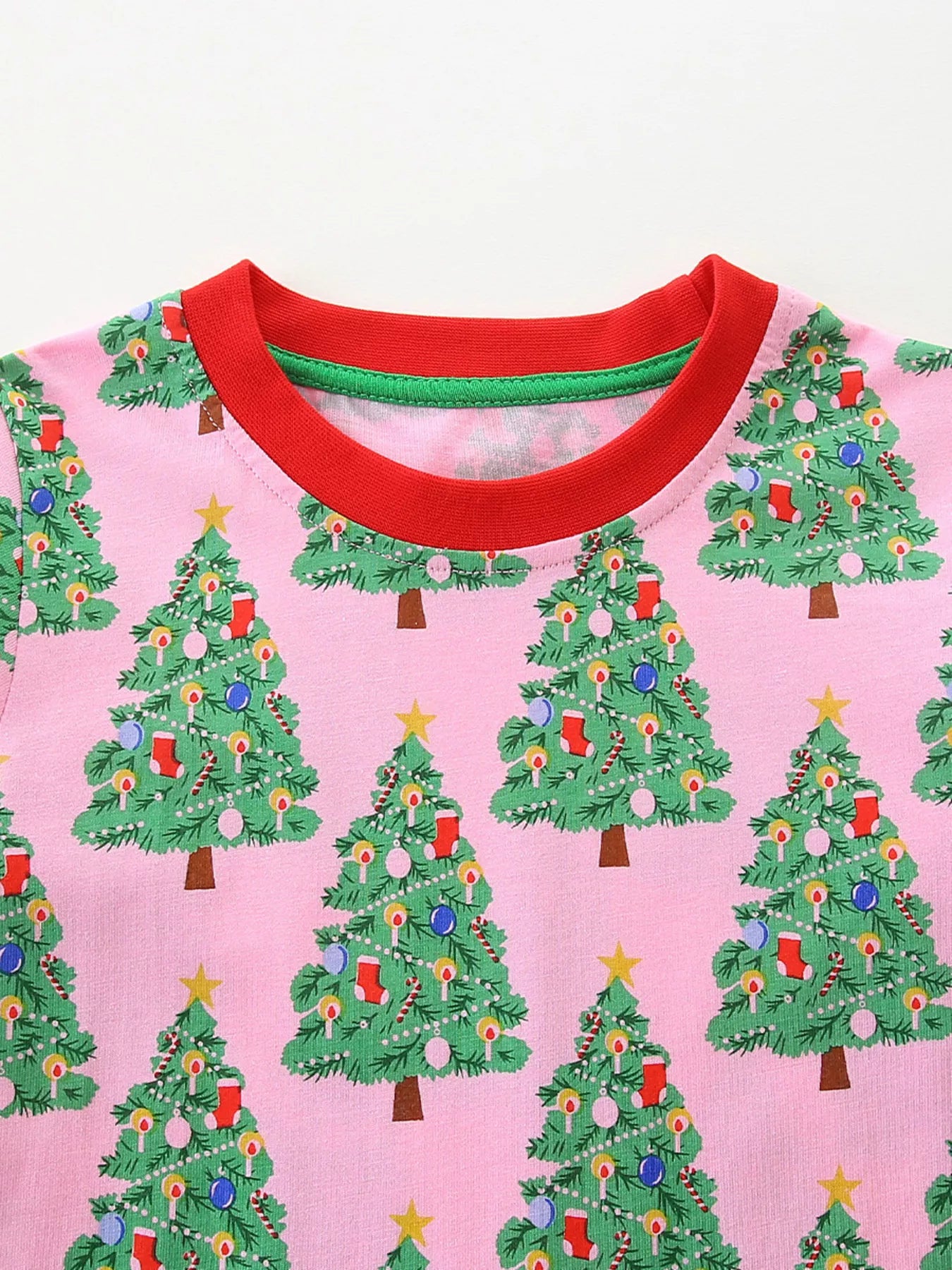 Children's Christmas Tree Print Long Sleeve Dress - PBNJ FASHIONS