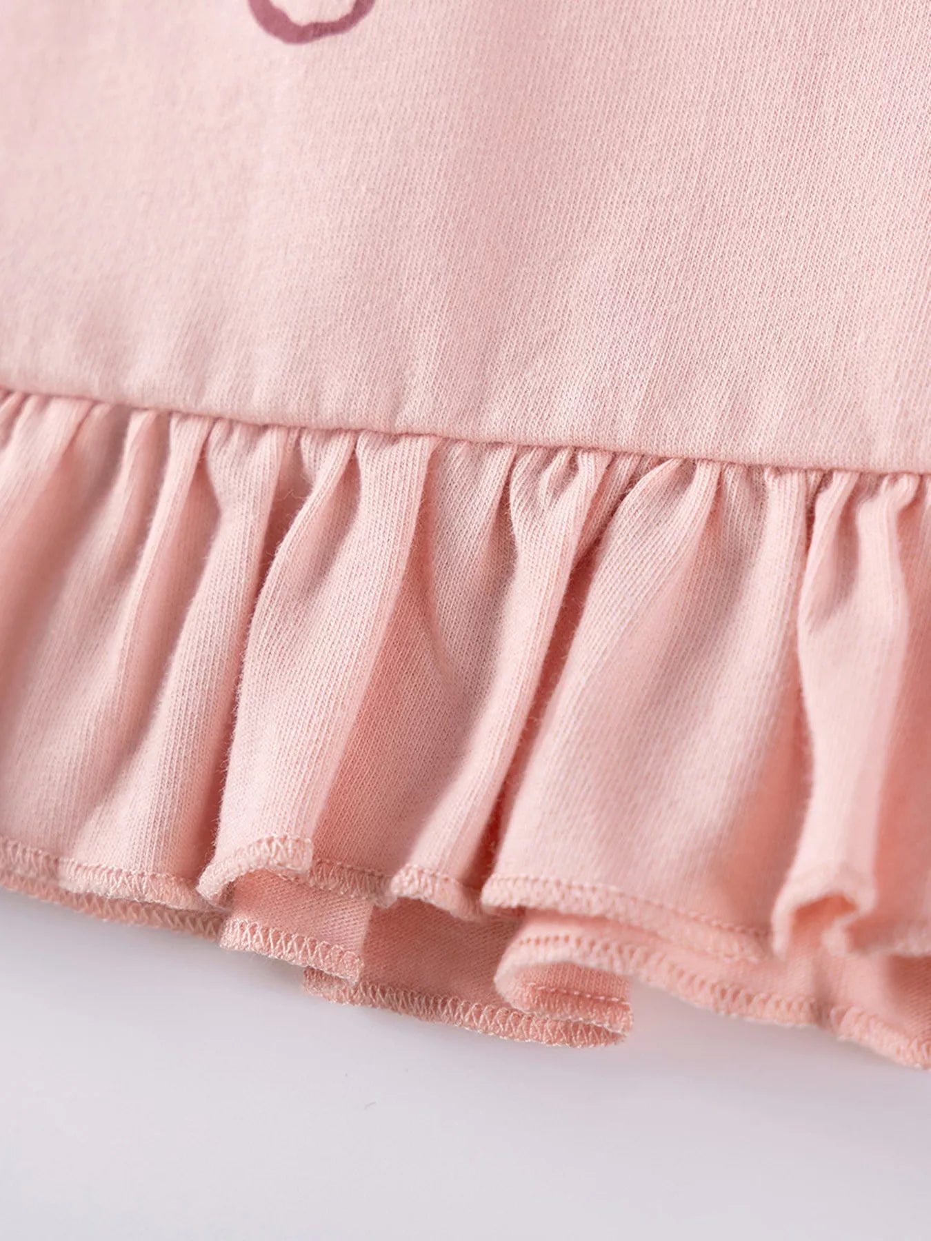 Children's Ruffle Trim Long Sleeve Dress - PBNJ FASHIONS