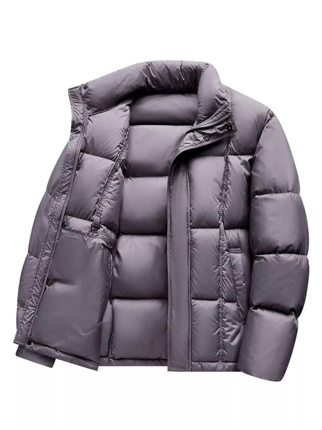 Men's Plus Size Snap Down Padded Puffer Jacket - PBNJ FASHIONS