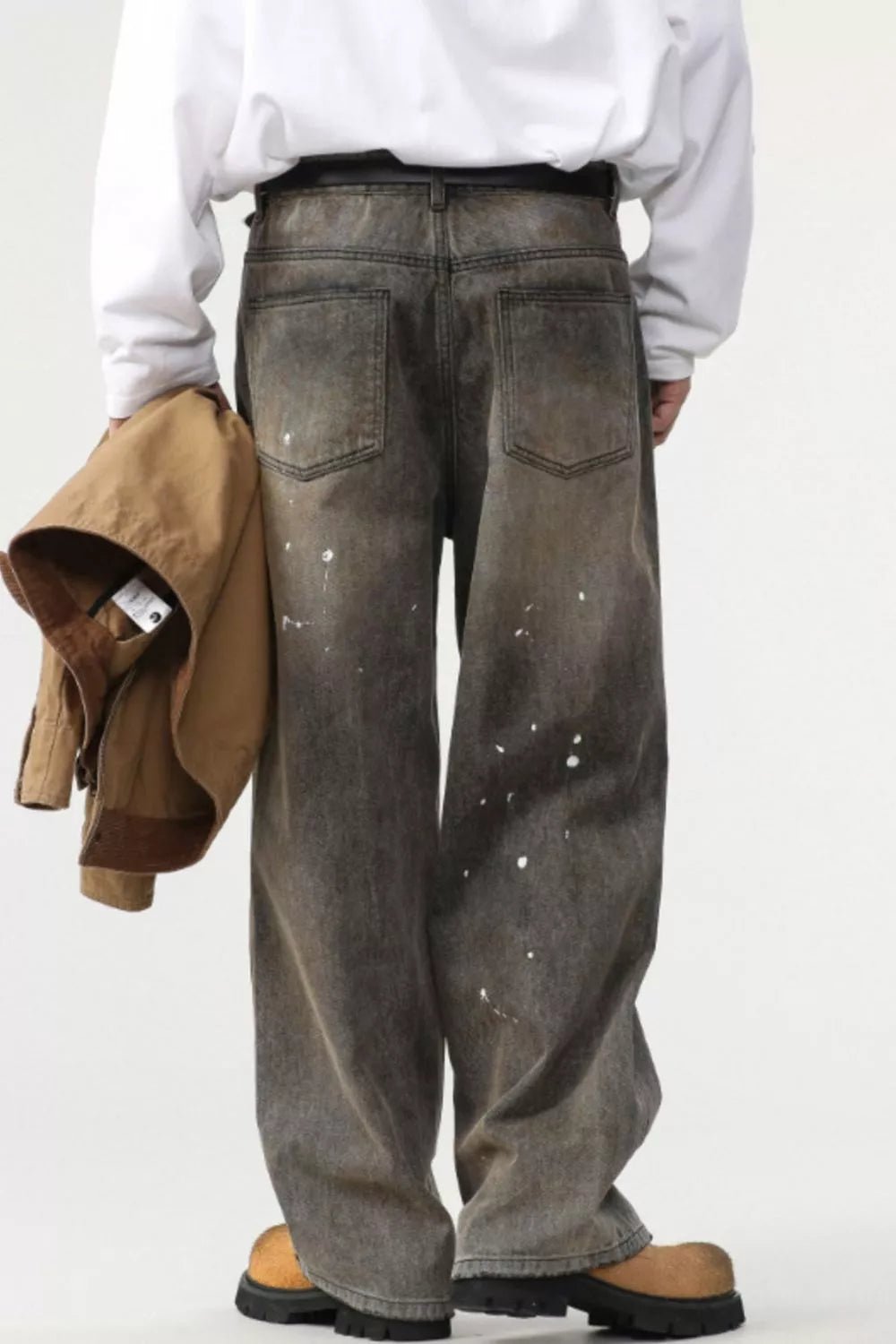 Men's Washed Splatter - Paint Loose Jeans - PBNJ FASHIONS