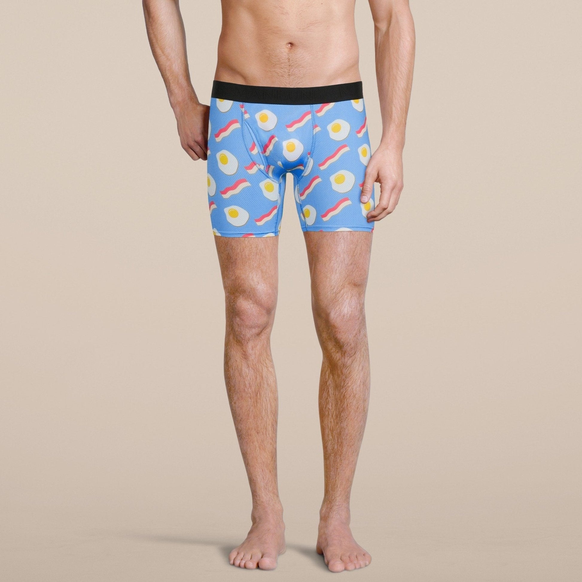 Men's Bacon and Eggs Boxer Brief Underwear-4