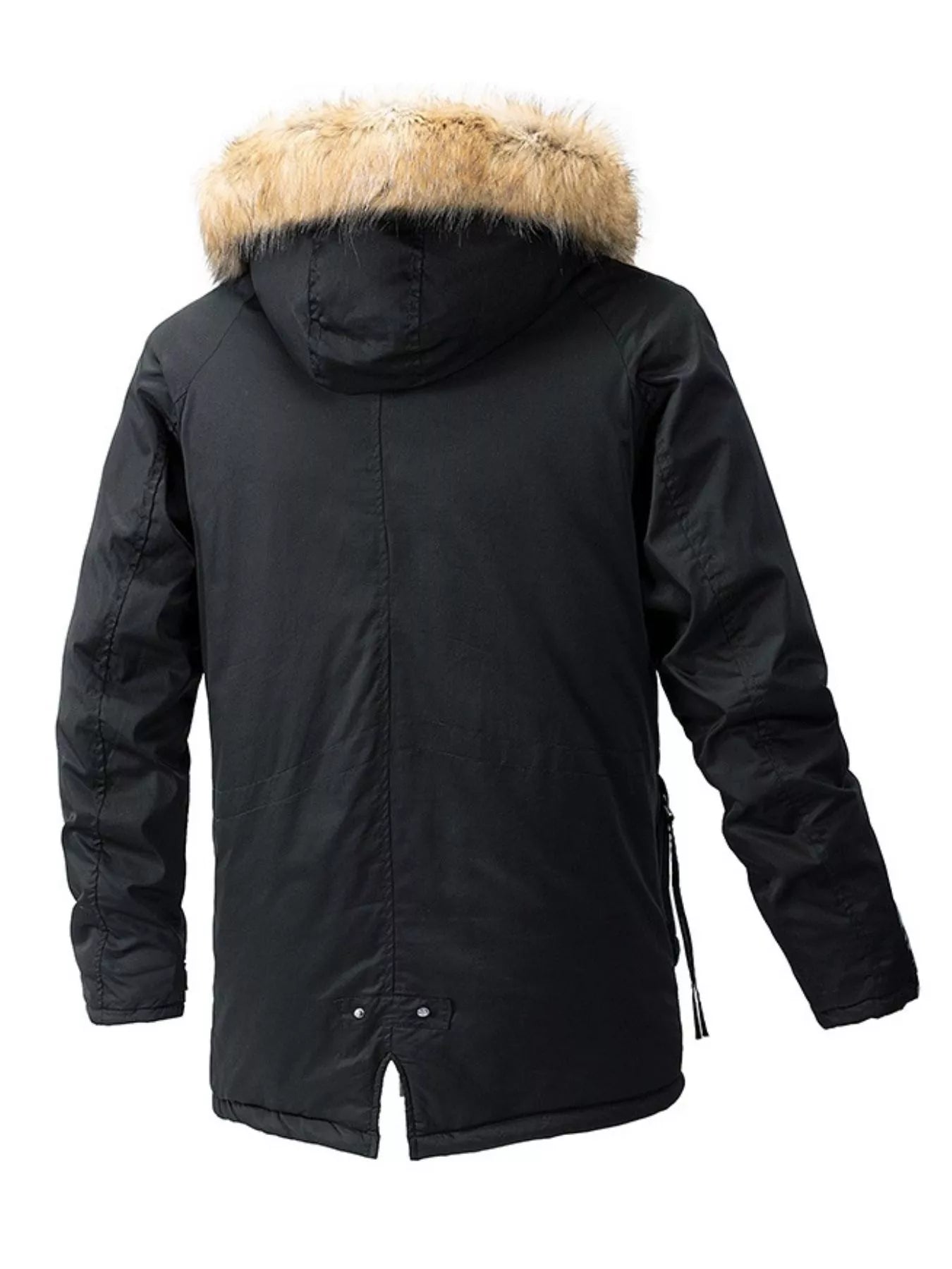 Men's Plus Size Fur Hooded Winter Parka Coat - PBNJ FASHIONS