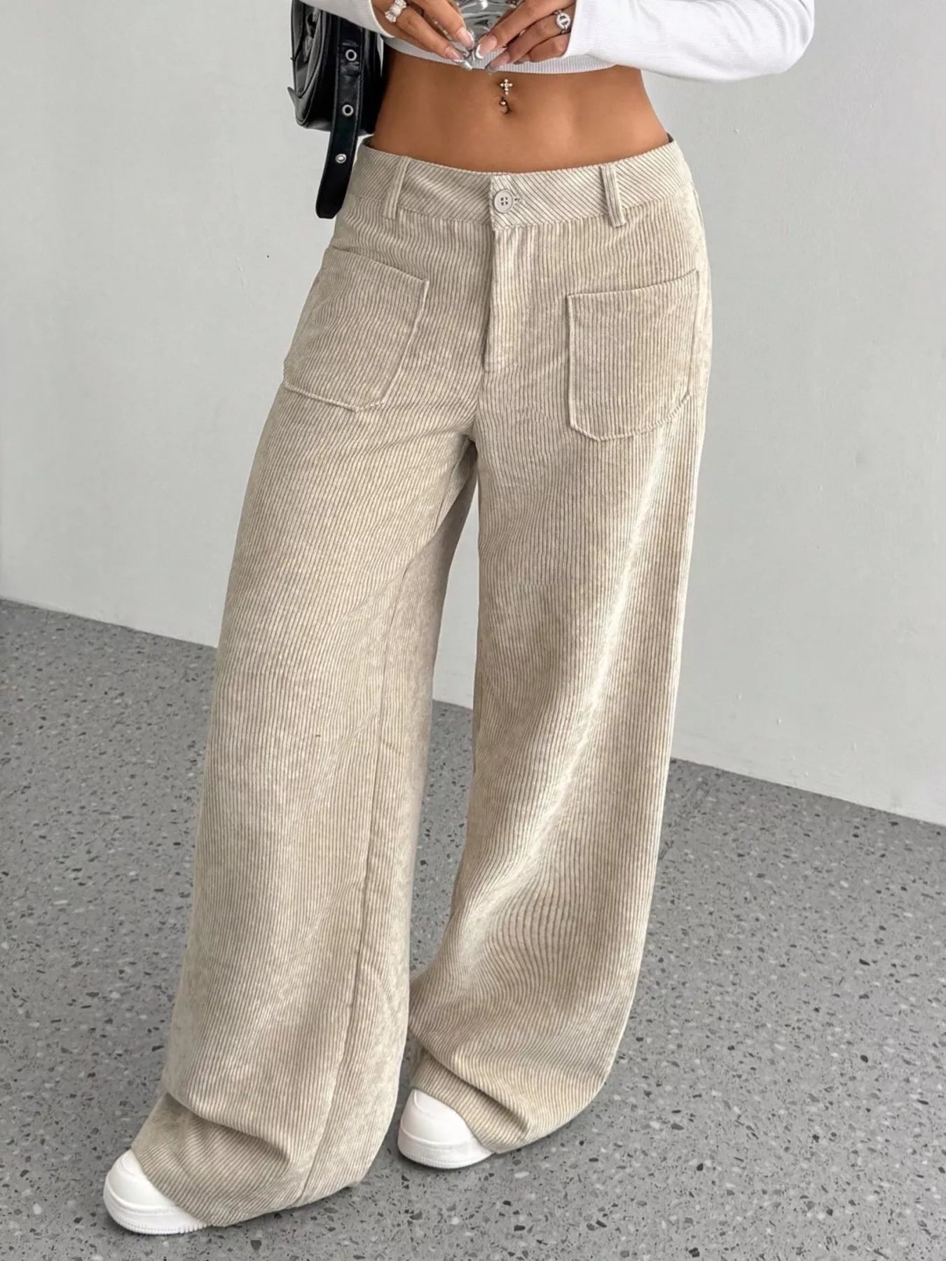 Corduroy Wide Leg Pants - PBNJ FASHIONS