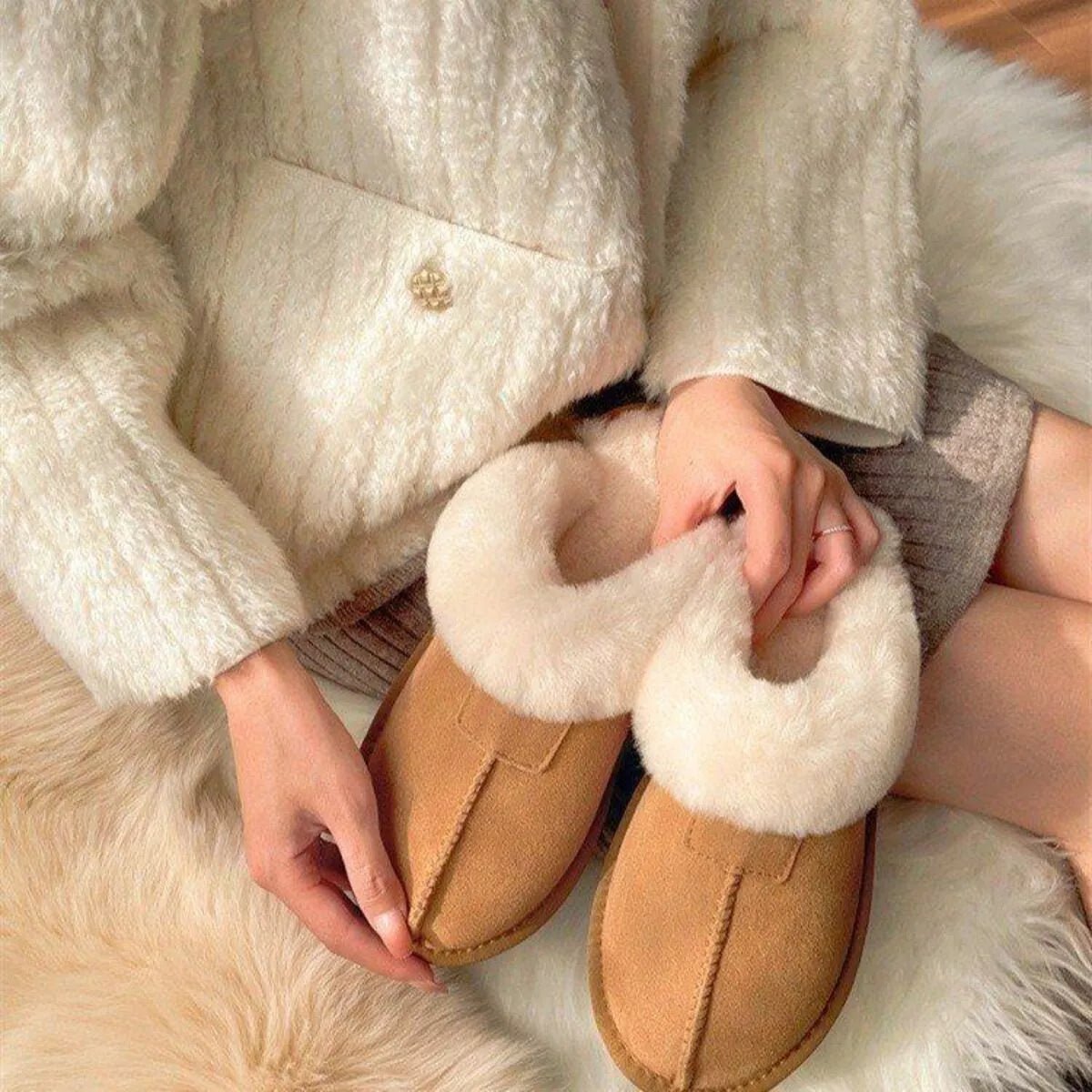 Cozy Plush - Lined Slippers - PBNJ FASHIONS