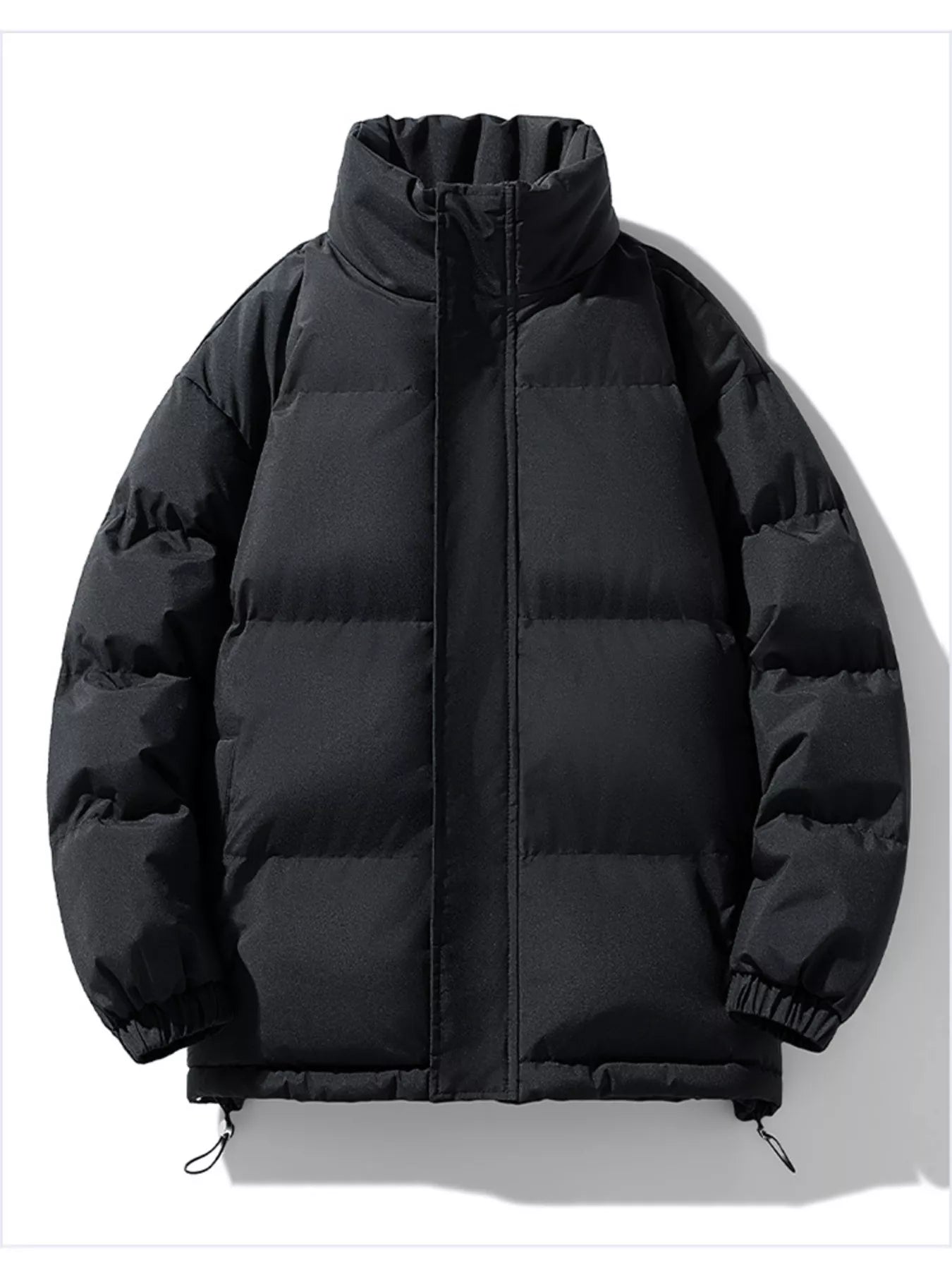 Men's Full Size Padded Stand Collar Winter Coat Plus Size - PBNJ FASHIONS
