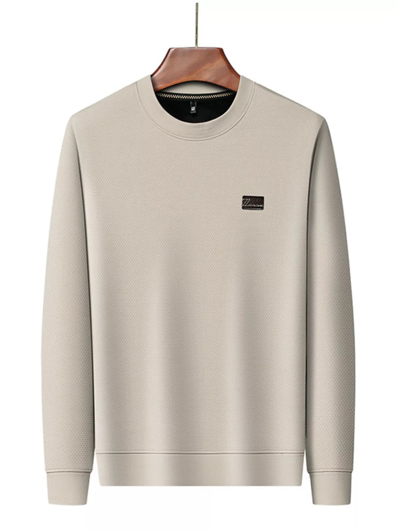 Men's Plus Size Textured Long Sleeve Casual T-Shirt - PBNJ FASHIONS