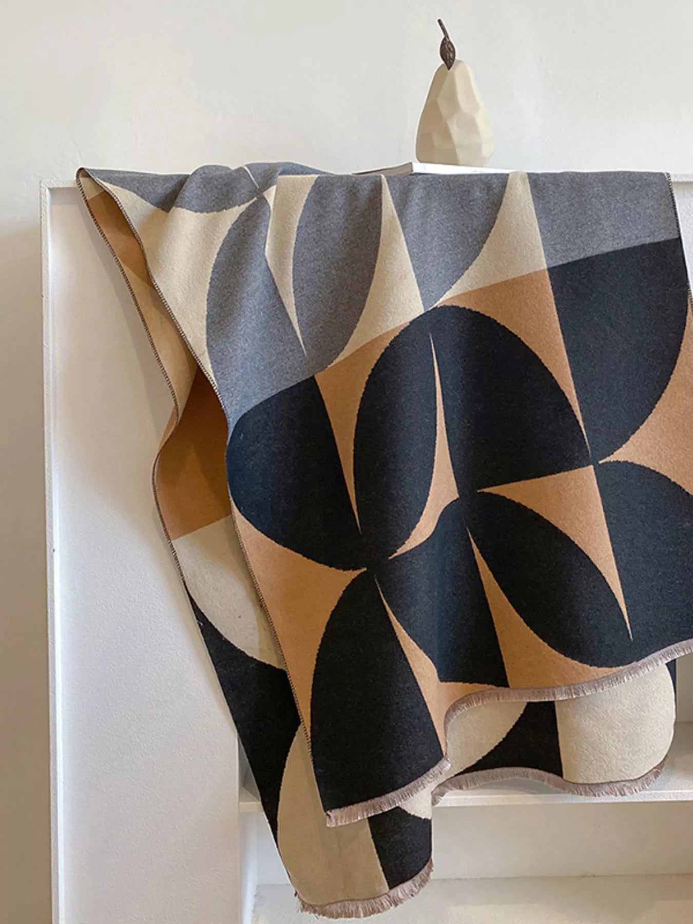 Contrast Raw Hem Scarf - PBNJ FASHIONS
