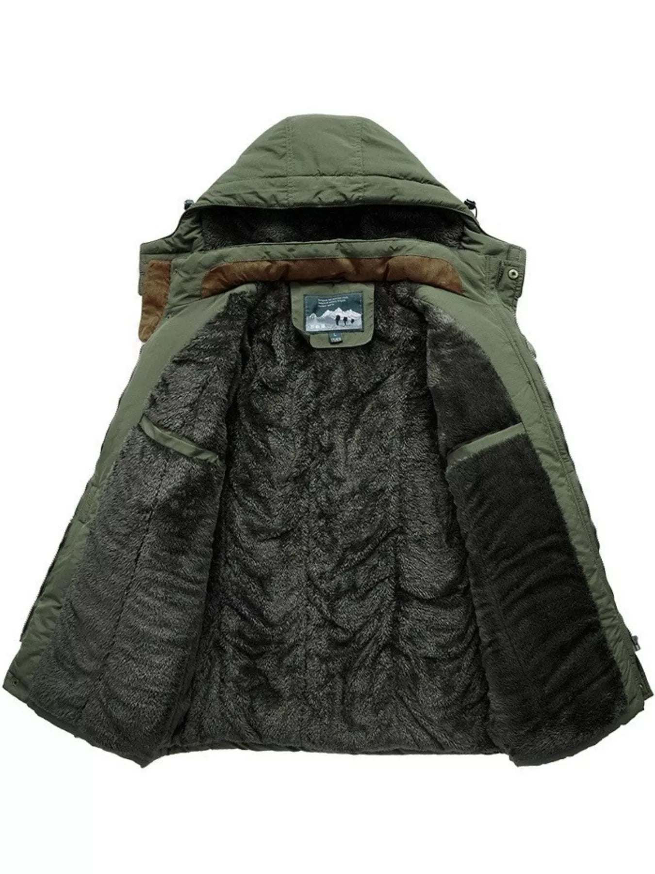Men's Plus Size Winter Zip Up Hooded Parka Jacket - PBNJ FASHIONS