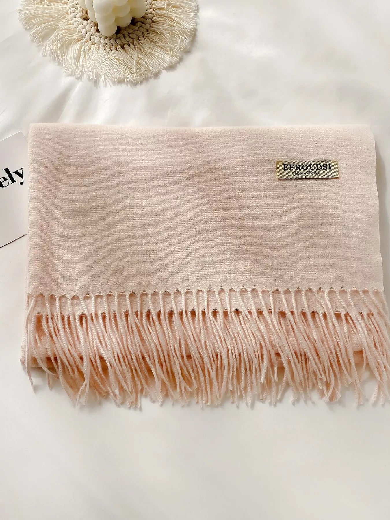 Fringe Solid Color Scarf - PBNJ FASHIONS