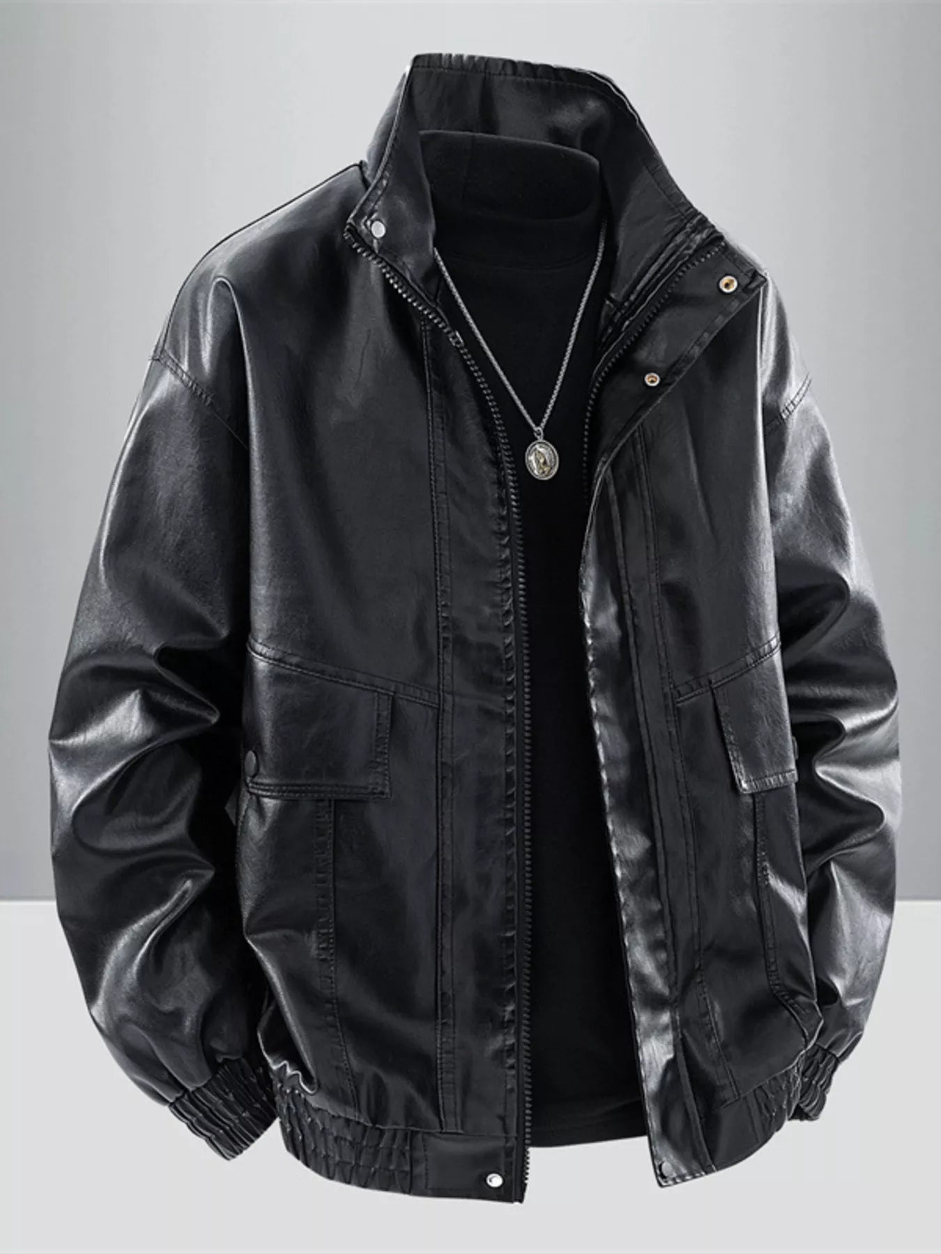 Men's Plus Size Casual Zip Up Jacket - PBNJ FASHIONS