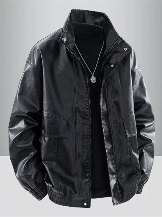 Men's Plus Size Casual Zip Up Jacket - PBNJ FASHIONS