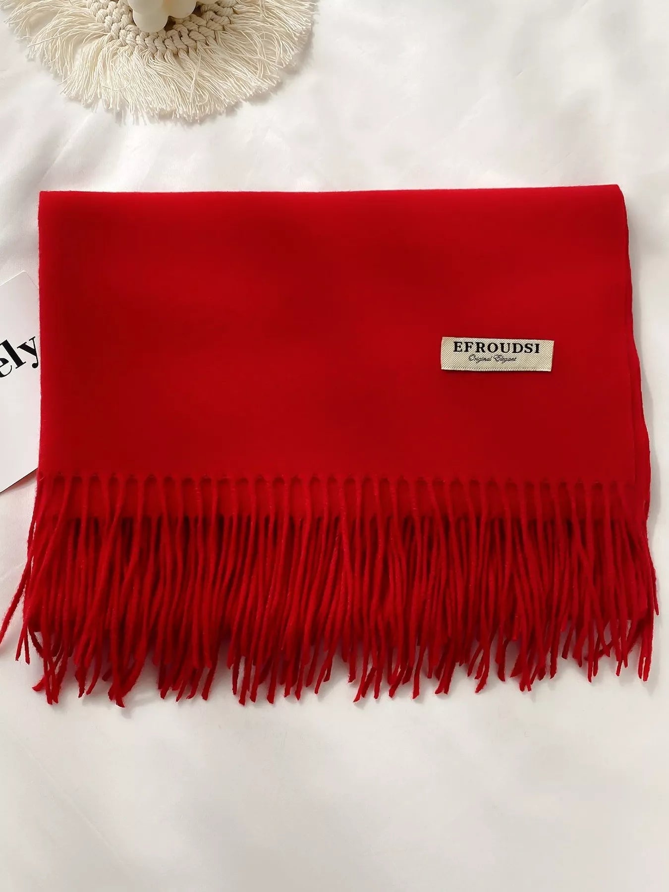 Fringe Solid Color Scarf - PBNJ FASHIONS