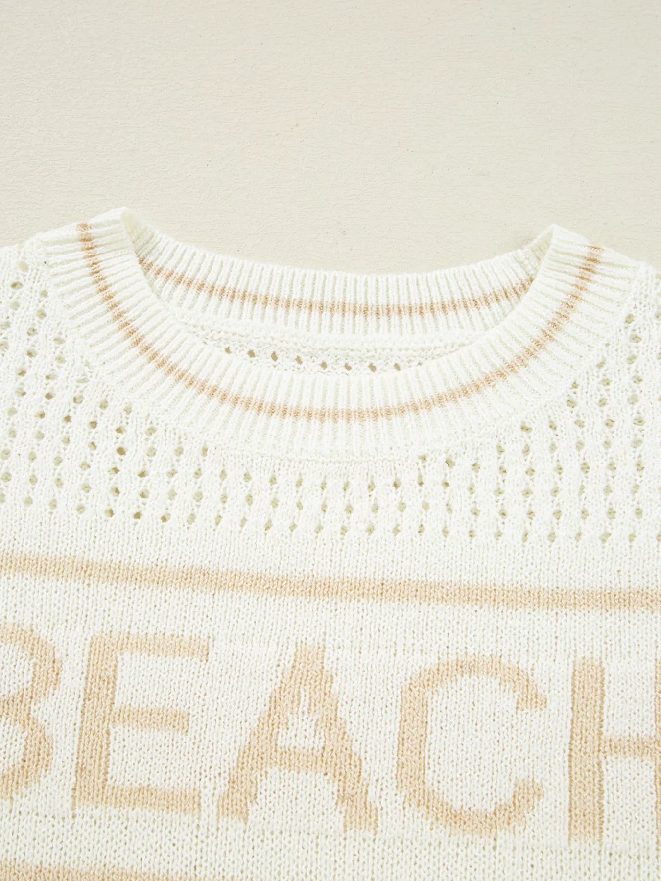 BEACH Hollow Out Knitted Lightweight Dolman Sweater - PBNJ FASHIONS