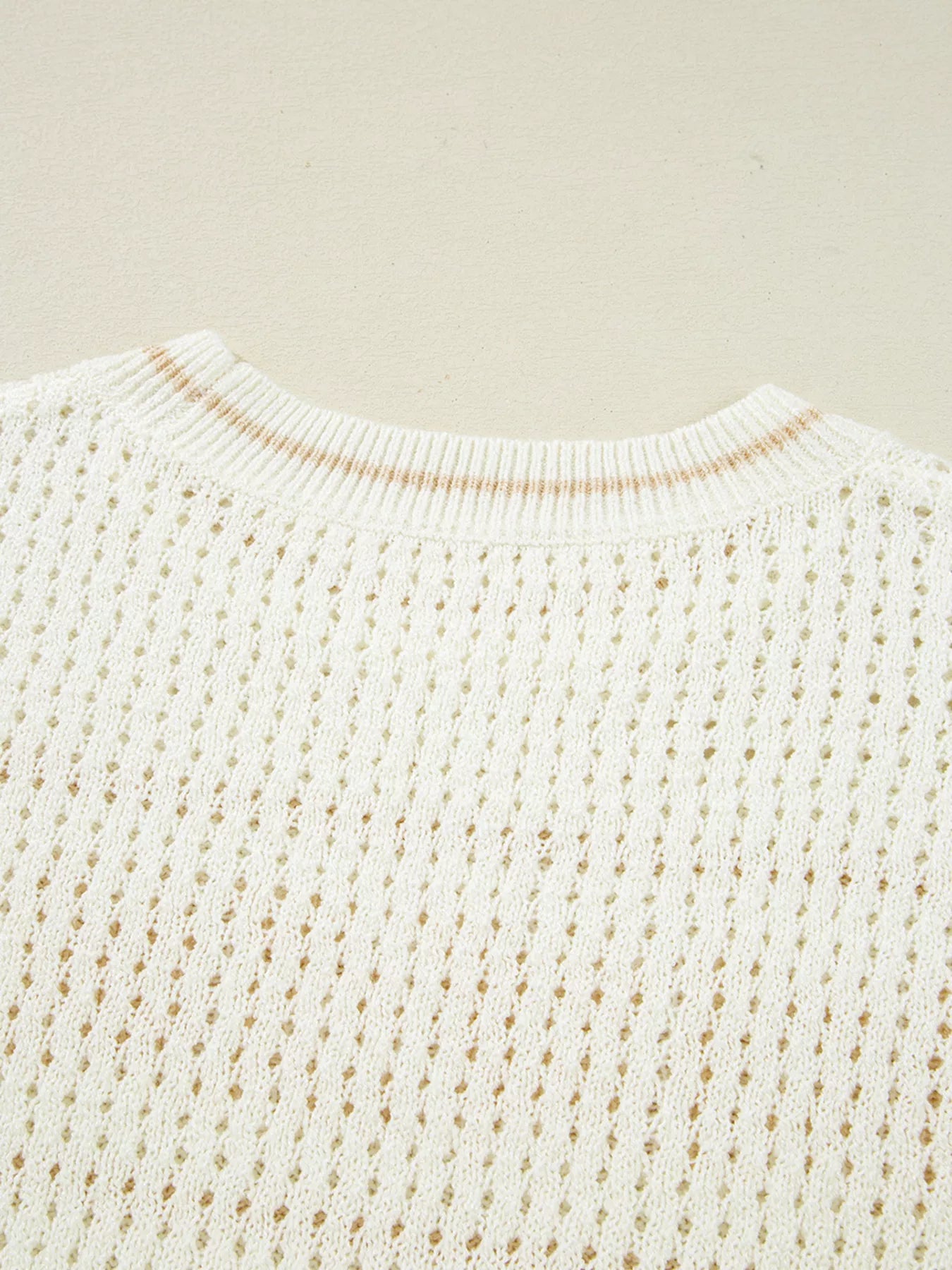 BEACH Hollow Out Knitted Lightweight Dolman Sweater - PBNJ FASHIONS