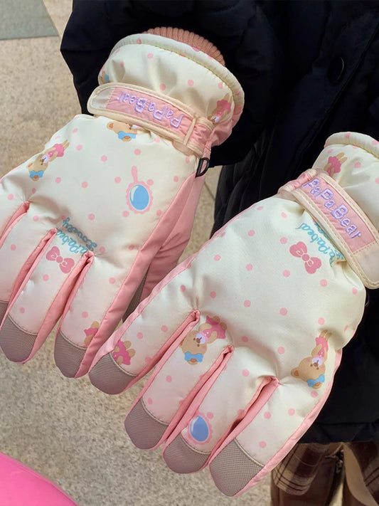 Bear Patterned Winter Gloves - PBNJ FASHIONS