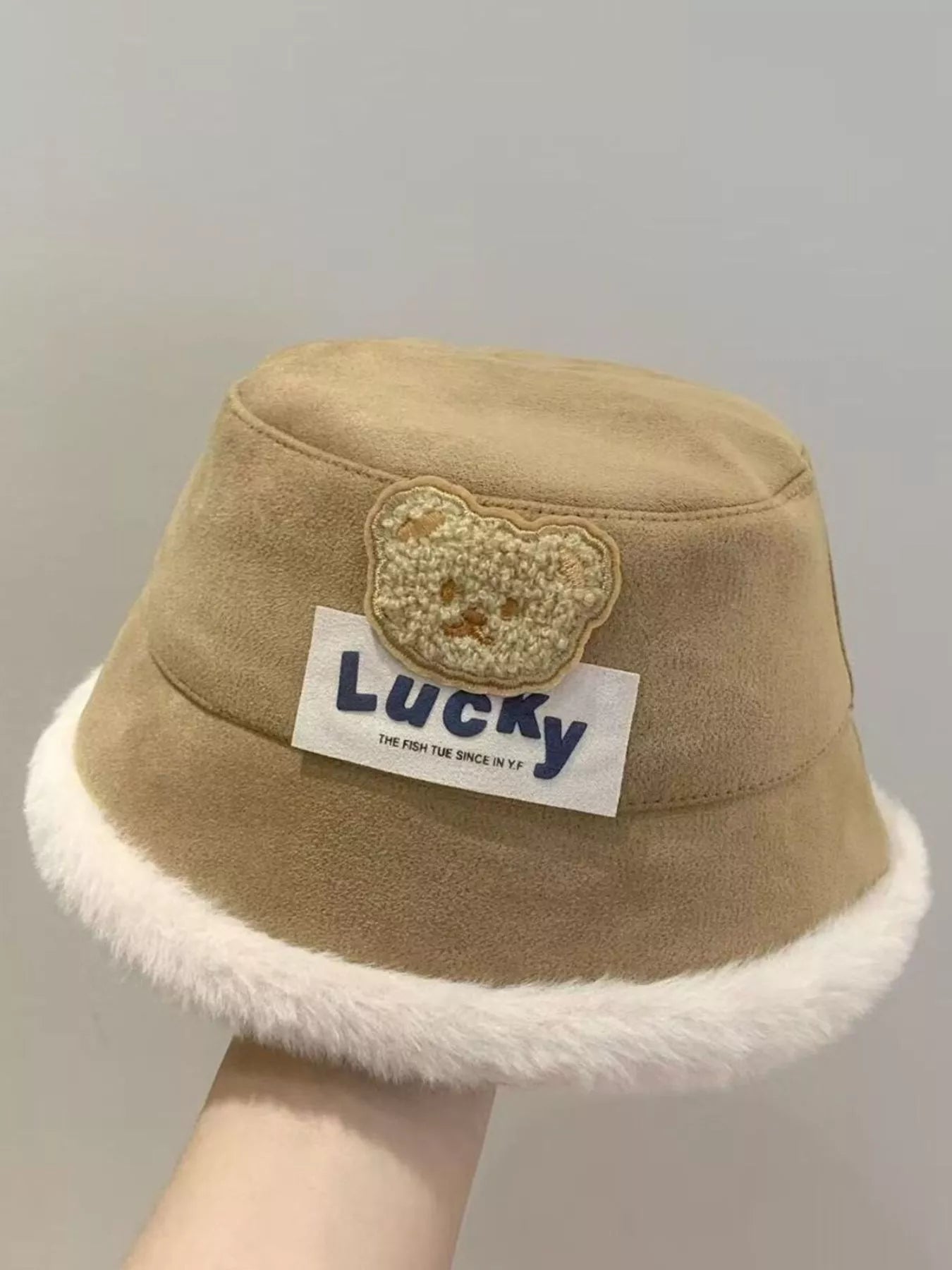 Children's Warm Plush Trim Bucket Hat - PBNJ FASHIONS
