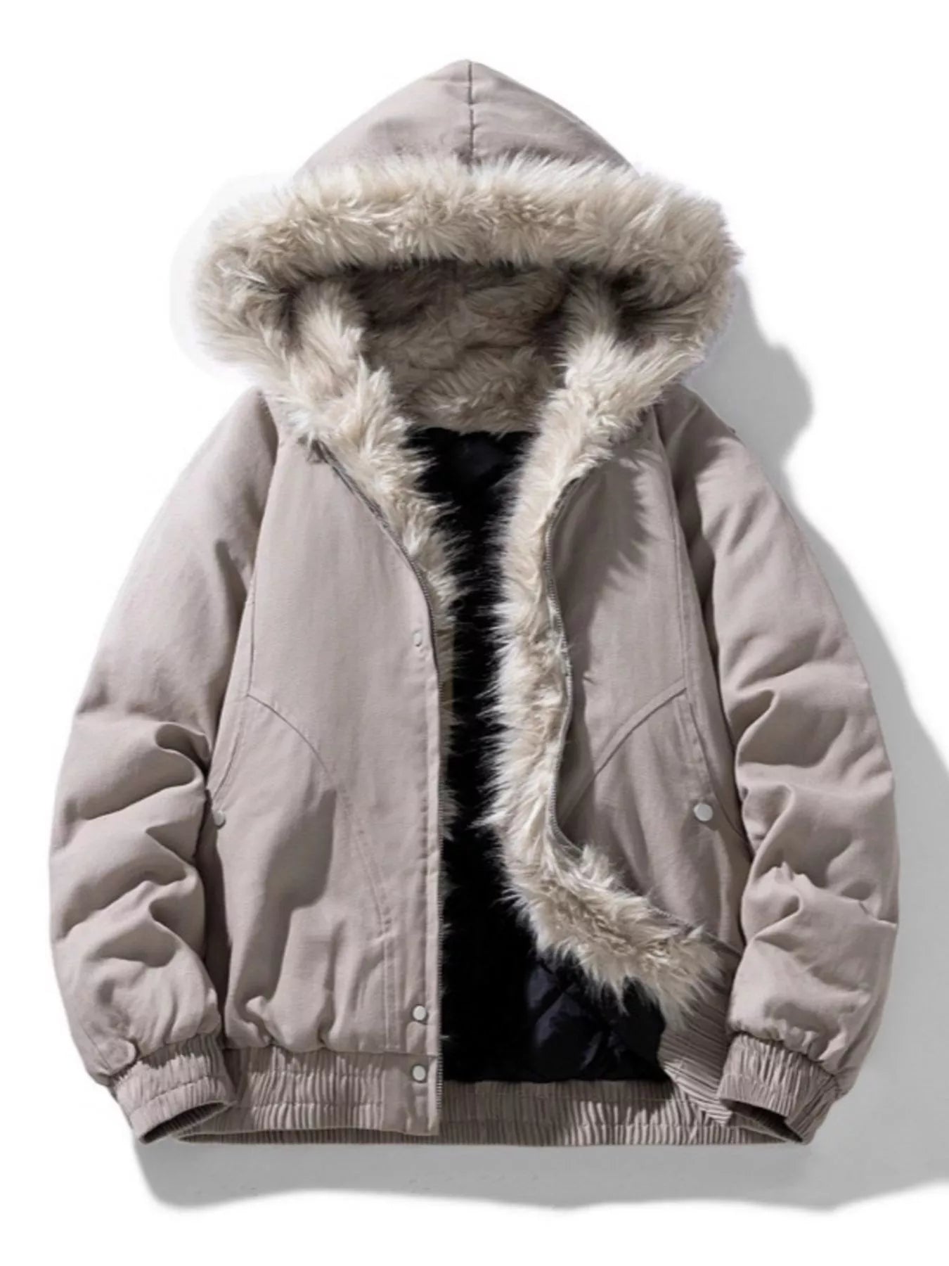 Men's Plus Size Zip Up Hooded Winter Coat - PBNJ FASHIONS