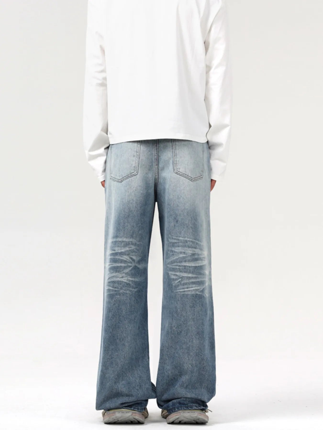 Men's Wash Wide Leg Jeans - PBNJ FASHIONS