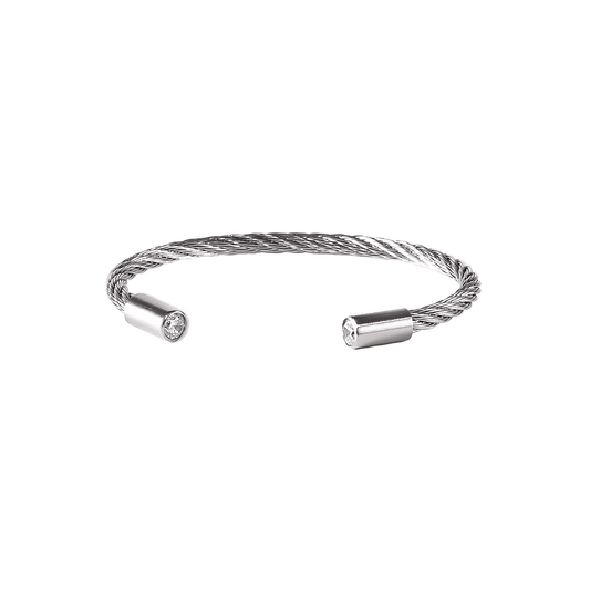 BG002W B.Tiff Classic Cable Bangle Bracelet - PBNJ FASHIONS