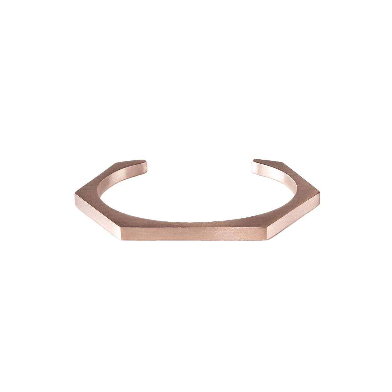 BG007RG B.Tiff Rose Gold Edge Hexagon Bangle Bracelet - PBNJ FASHIONS