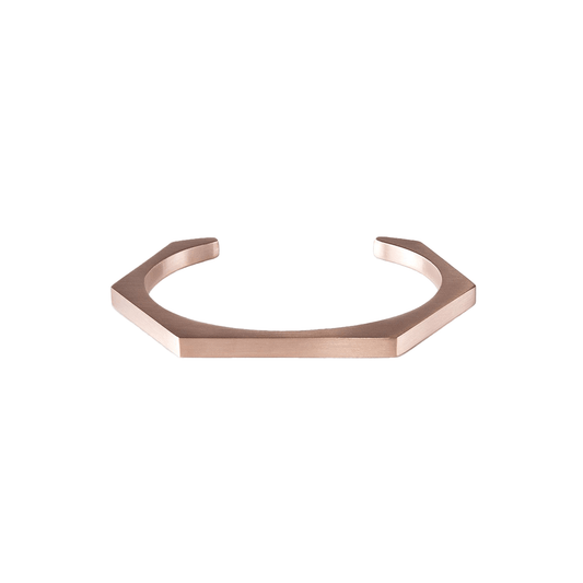 BG007RG B.Tiff Rose Gold Edge Hexagon Bangle Bracelet - PBNJ FASHIONS