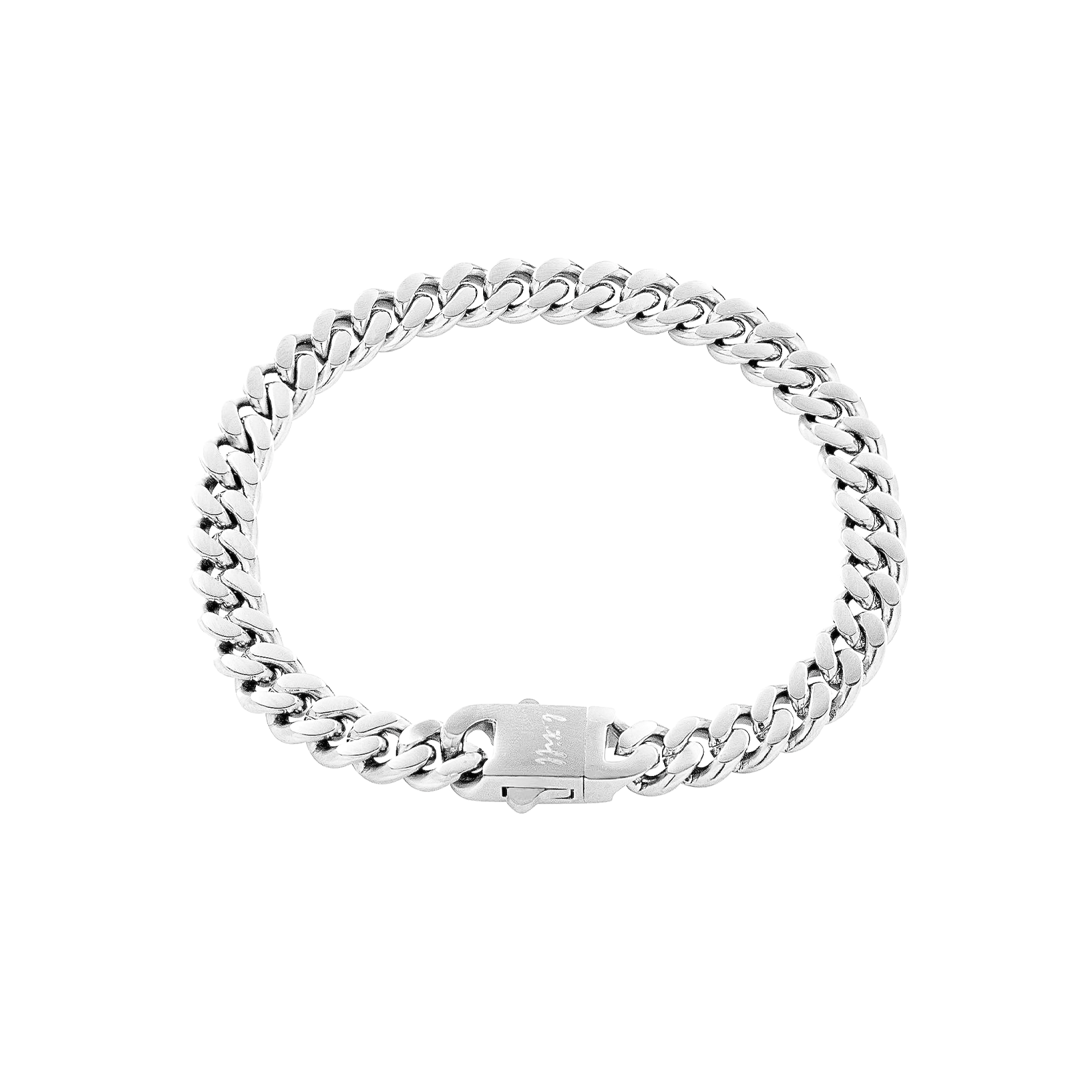 BG138W B.Tiff 8mm Flat Cuban Link Bracelet - PBNJ FASHIONS