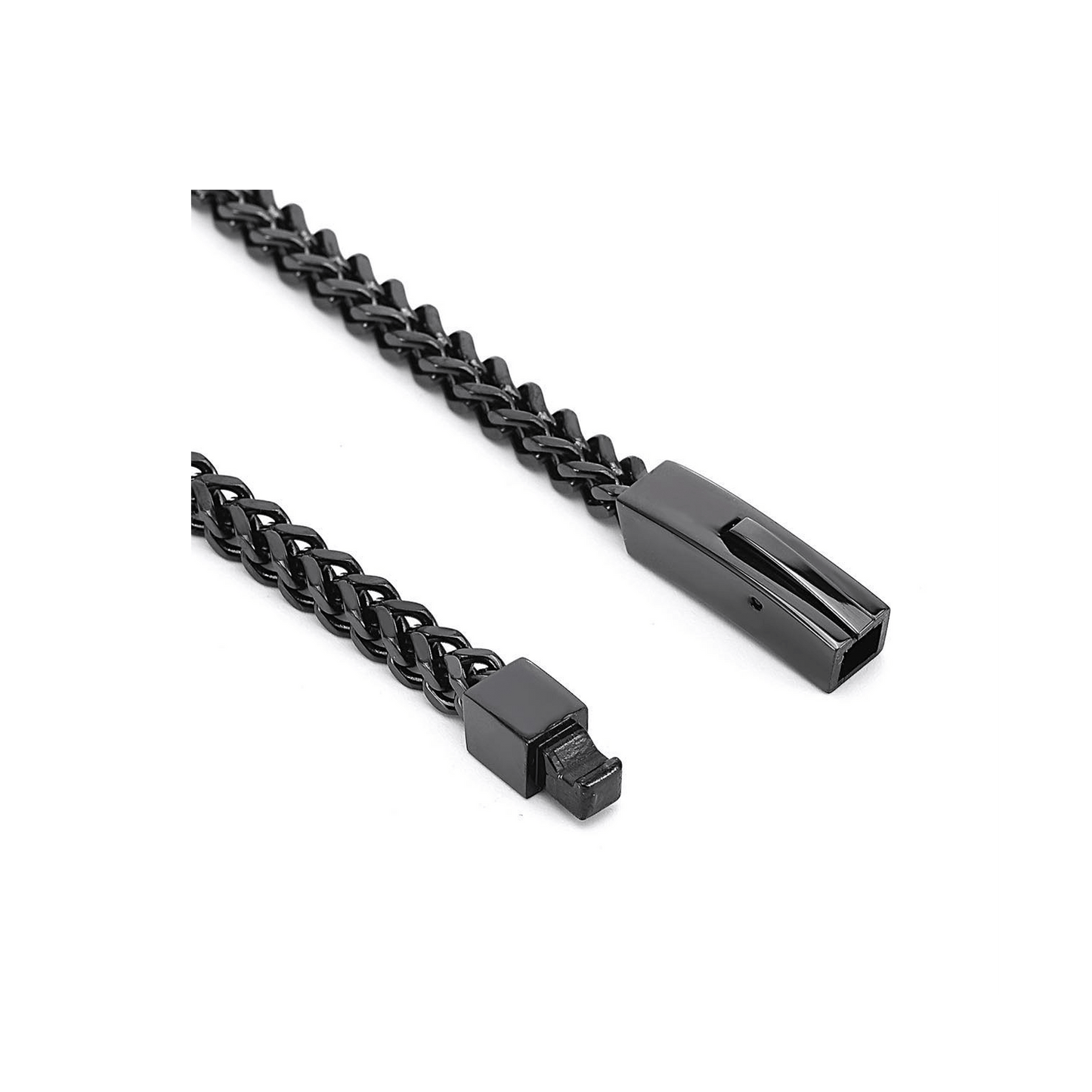 BG140B B.Tiff Black Franco Link Bracelet - PBNJ FASHIONS