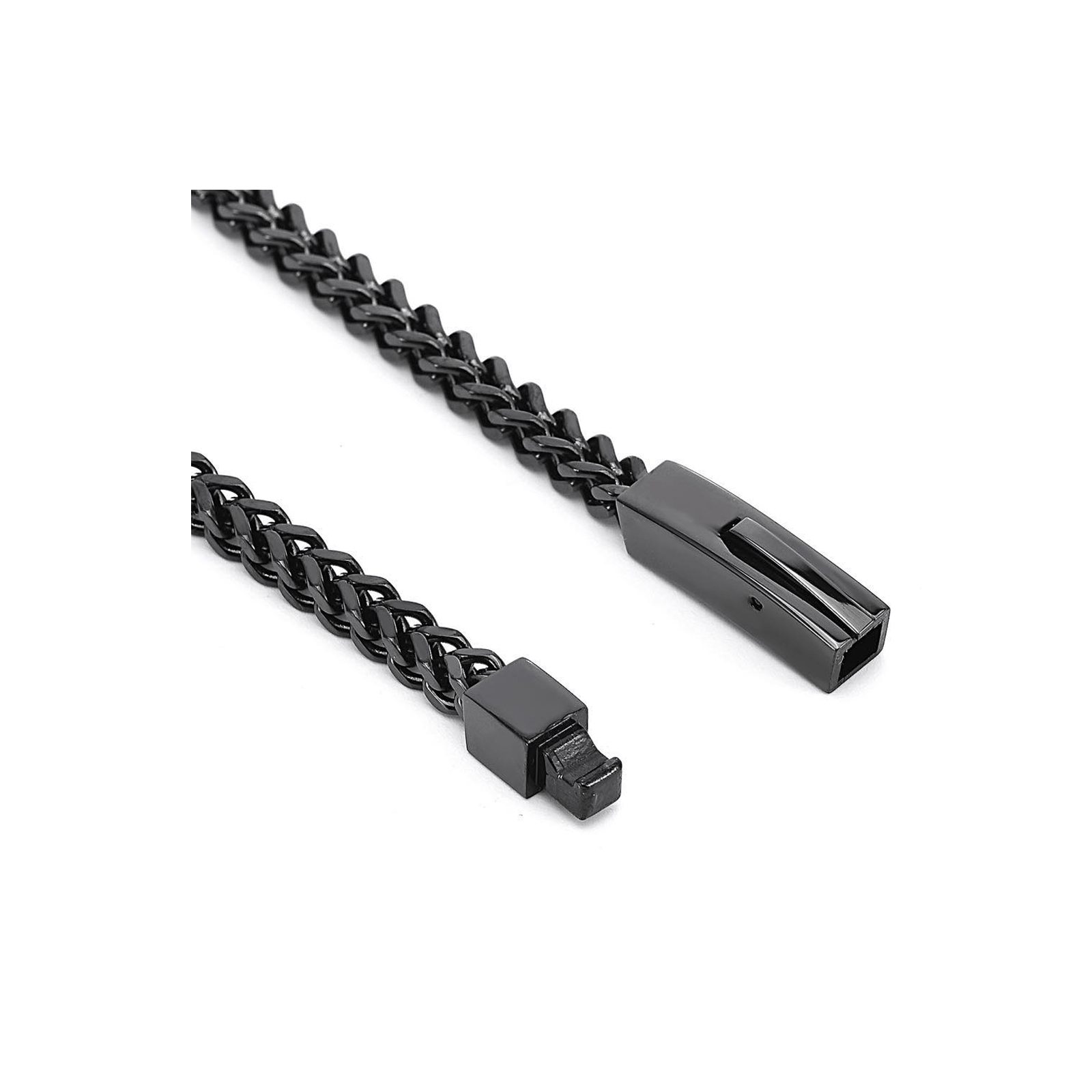 BG140B B.Tiff Black Franco Link Bracelet - PBNJ FASHIONS