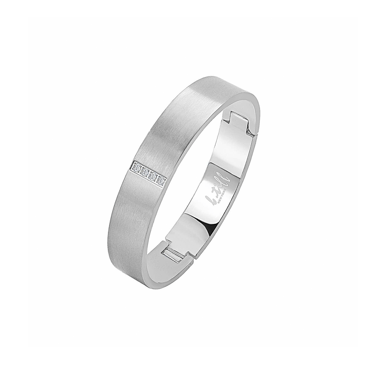 BG223W B.Tiff 4 - Stone Wide Bangle Bracelet - PBNJ FASHIONS