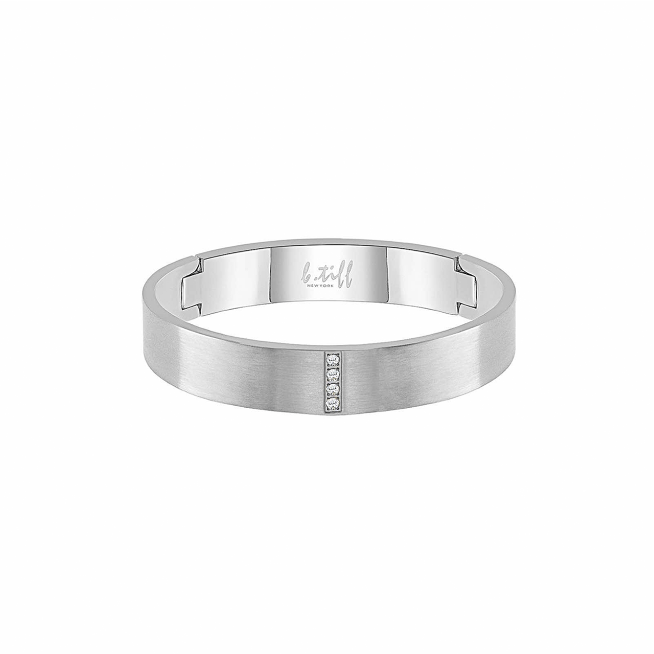 BG223W B.Tiff 4 - Stone Wide Bangle Bracelet - PBNJ FASHIONS
