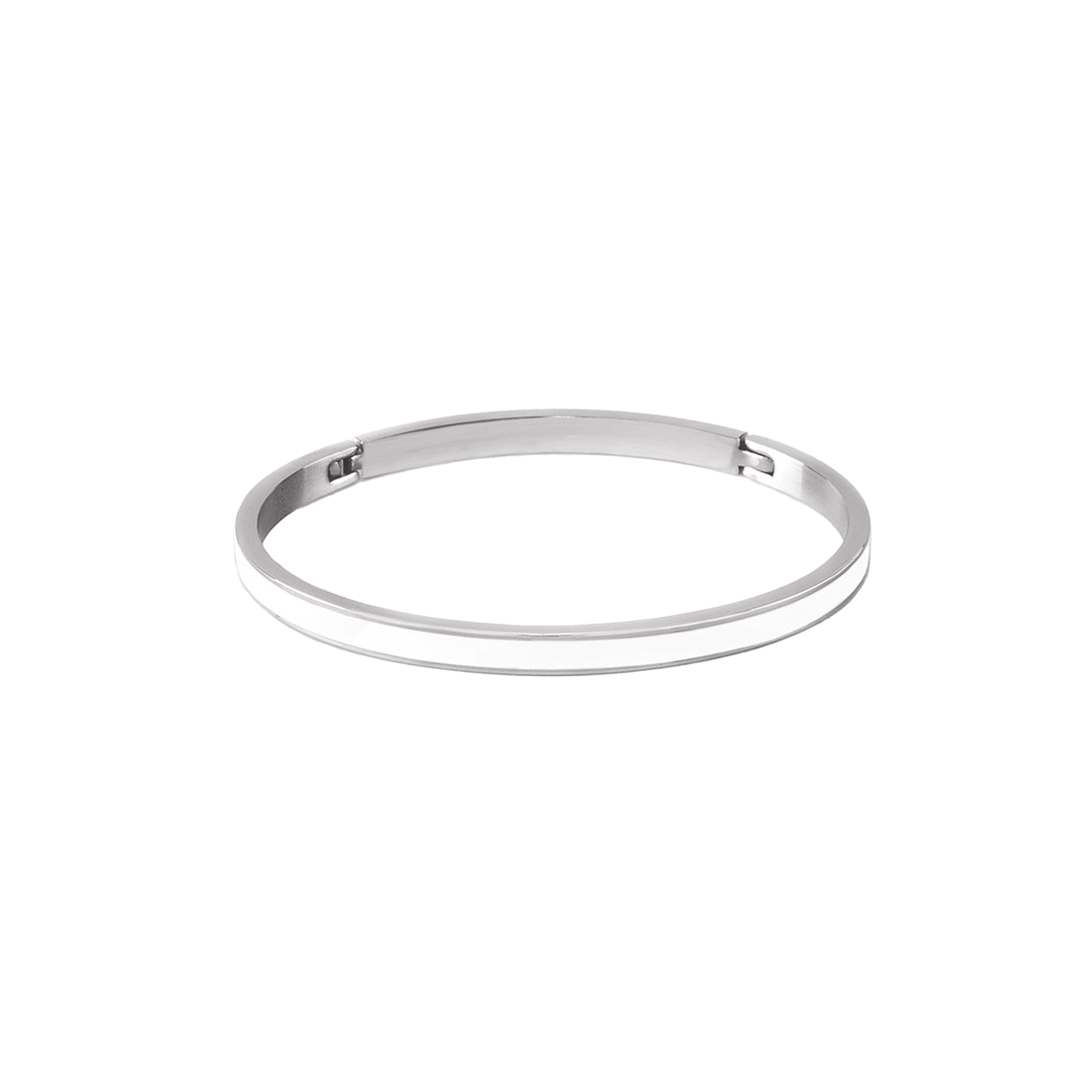 BG301WW B.Tiff "The Hamptons" White Enamel Stainless Steel Bangle Bracelet - PBNJ FASHIONS