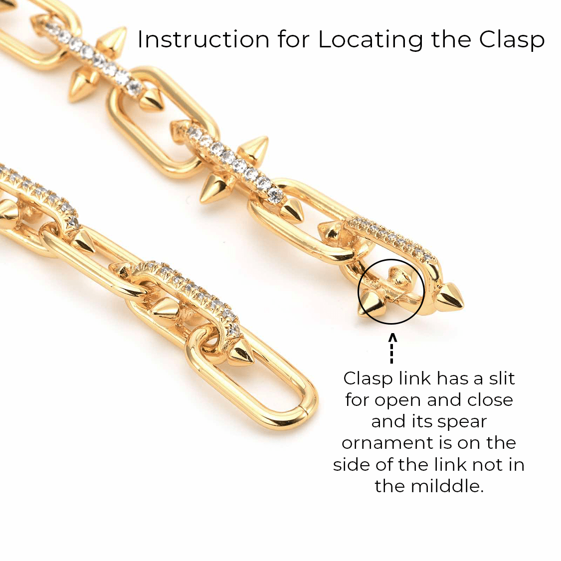 BG515G B.Tiff Gold Talon Chain Bracelet - PBNJ FASHIONS