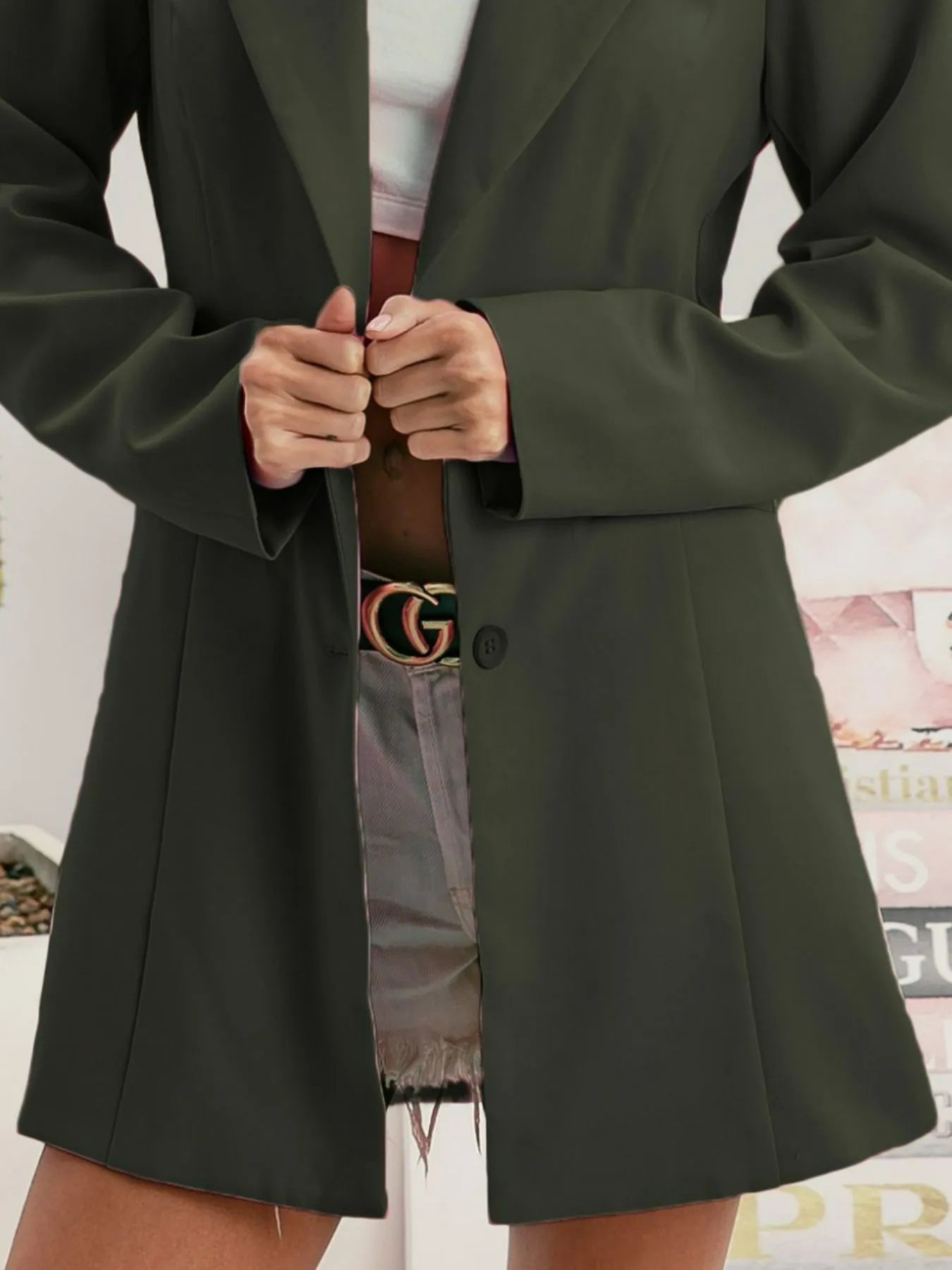 BiBi Single Breasted Peaked Lapel Blazer - PBNJ FASHIONS