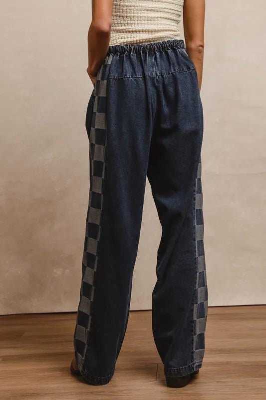 BiBi Washed Denim Mix And Match Long Pants - PBNJ FASHIONS