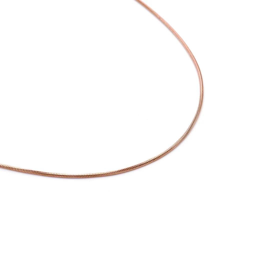 C030RG B.Tiff Thin Rose Gold Plated Coil Chain - PBNJ FASHIONS