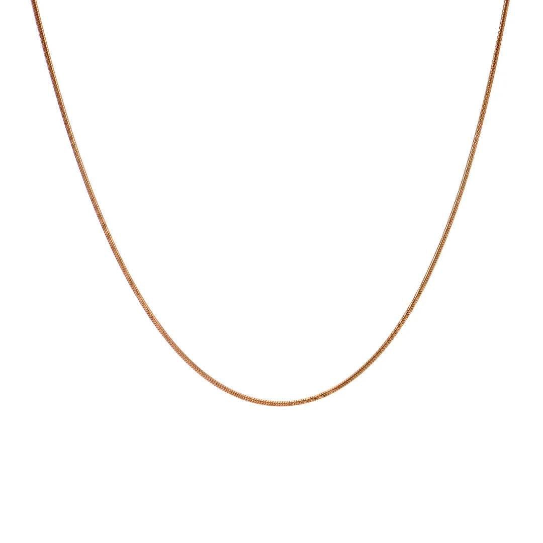 C030RG B.Tiff Thin Rose Gold Plated Coil Chain - PBNJ FASHIONS