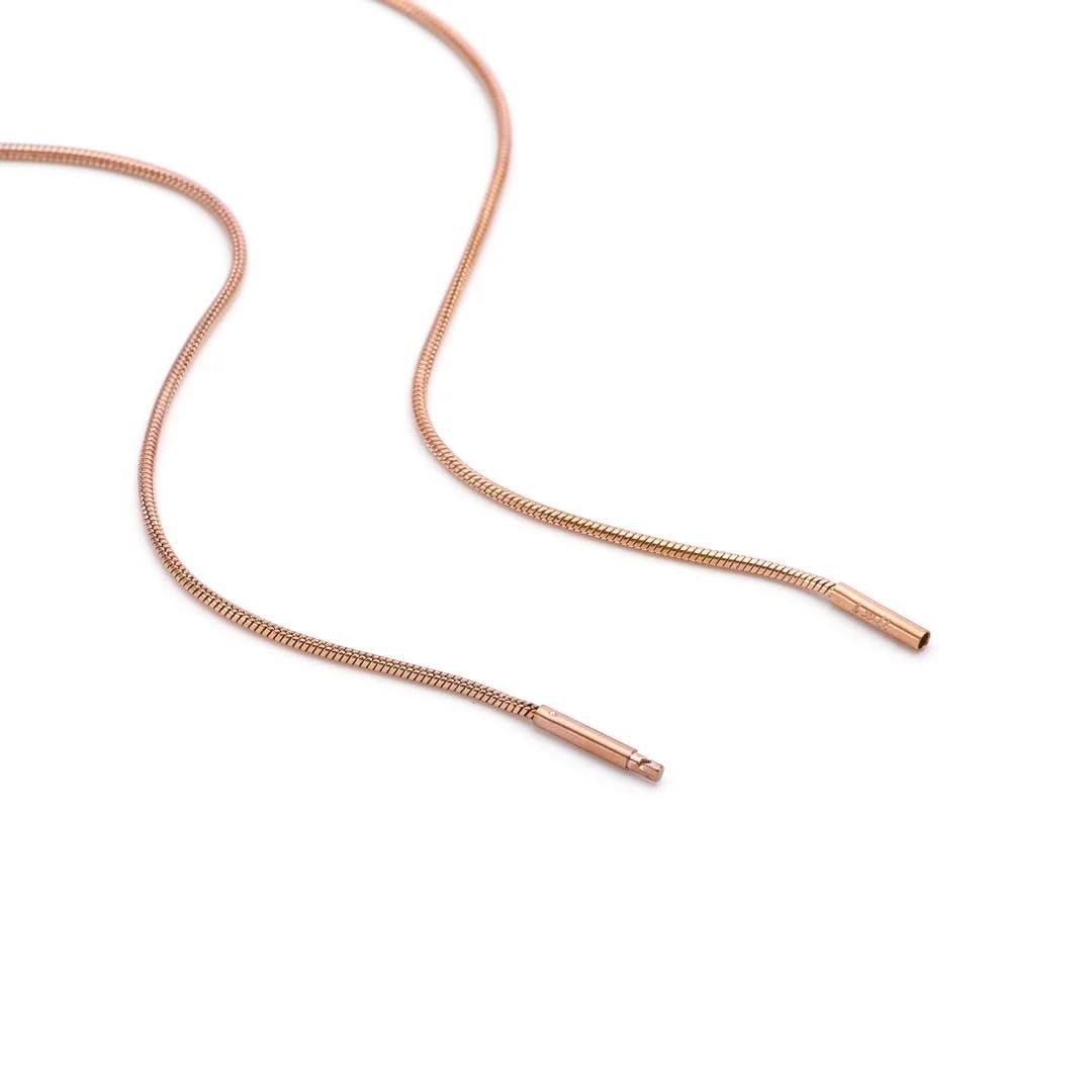 C030RG B.Tiff Thin Rose Gold Plated Coil Chain - PBNJ FASHIONS
