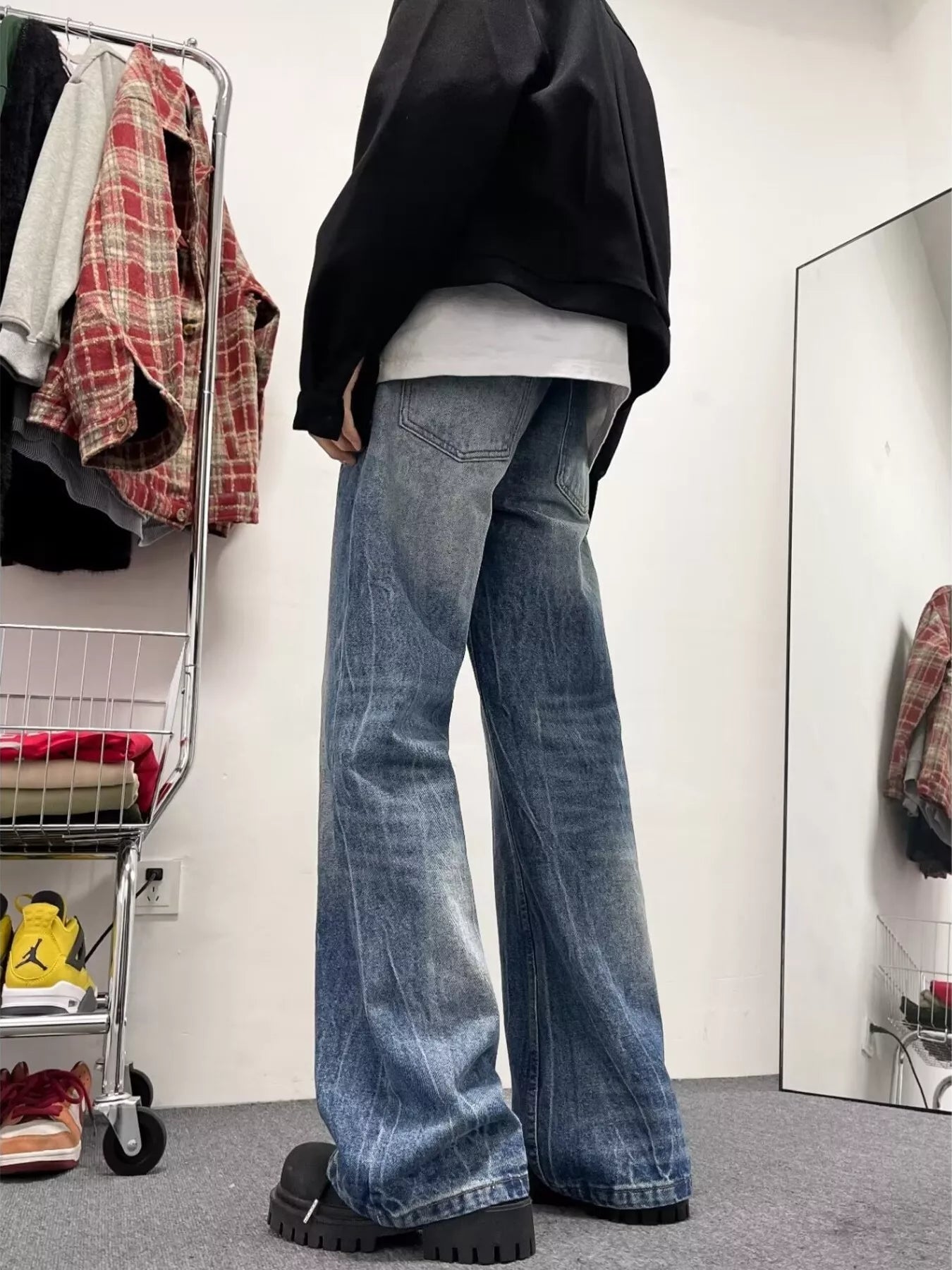 Men's Full Size Wash Wide Leg Jeans Plus Size - PBNJ FASHIONS
