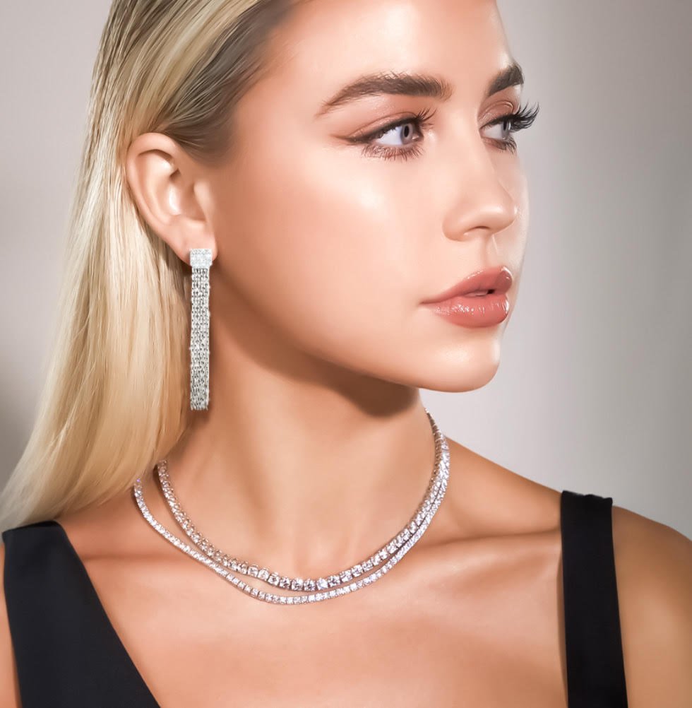 C105W B.Tiff 5mm Tennis Necklace - PBNJ FASHIONS