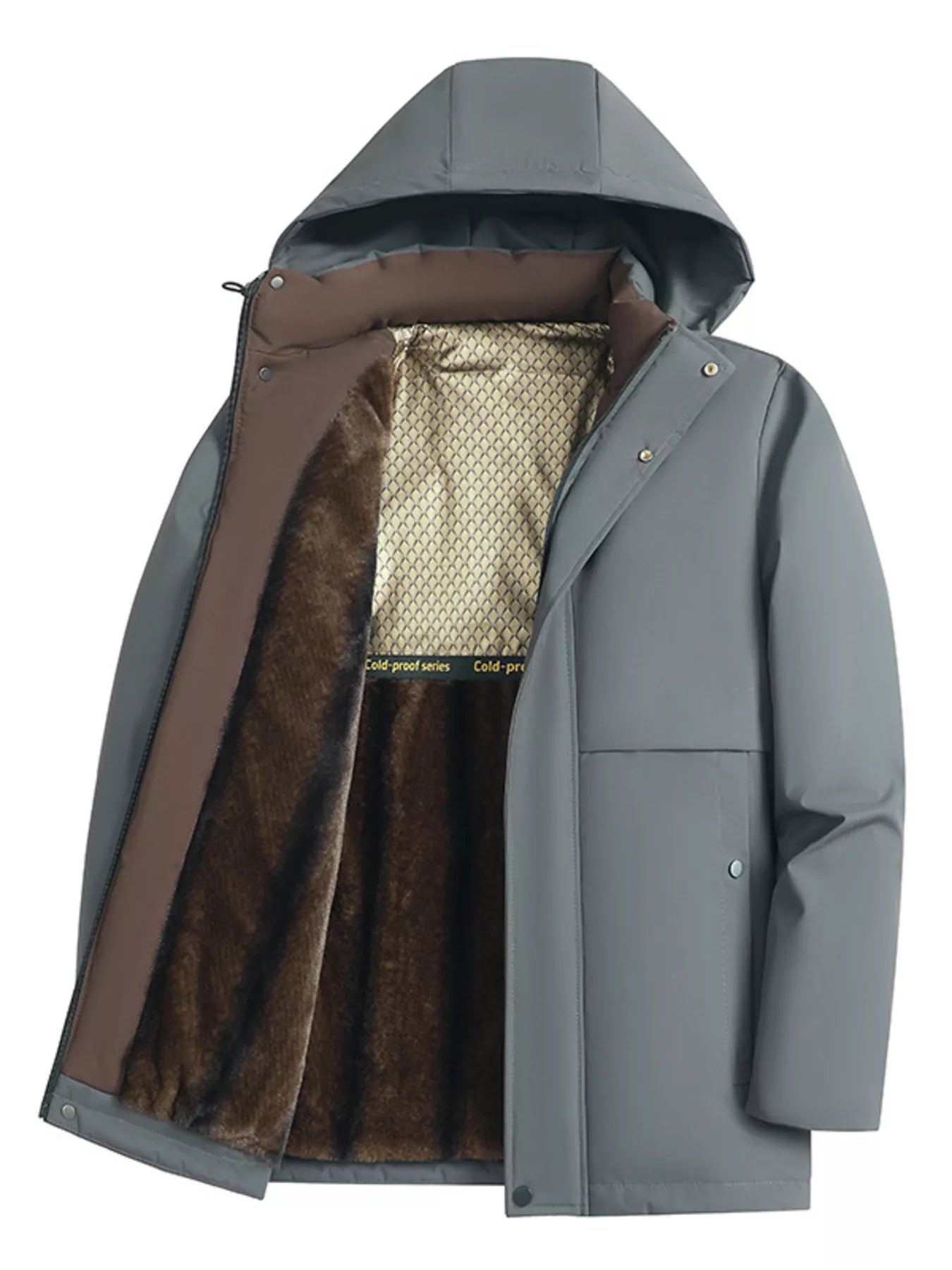 Men's Plus Size Fleece Lined Hooded Winter Coat - PBNJ FASHIONS