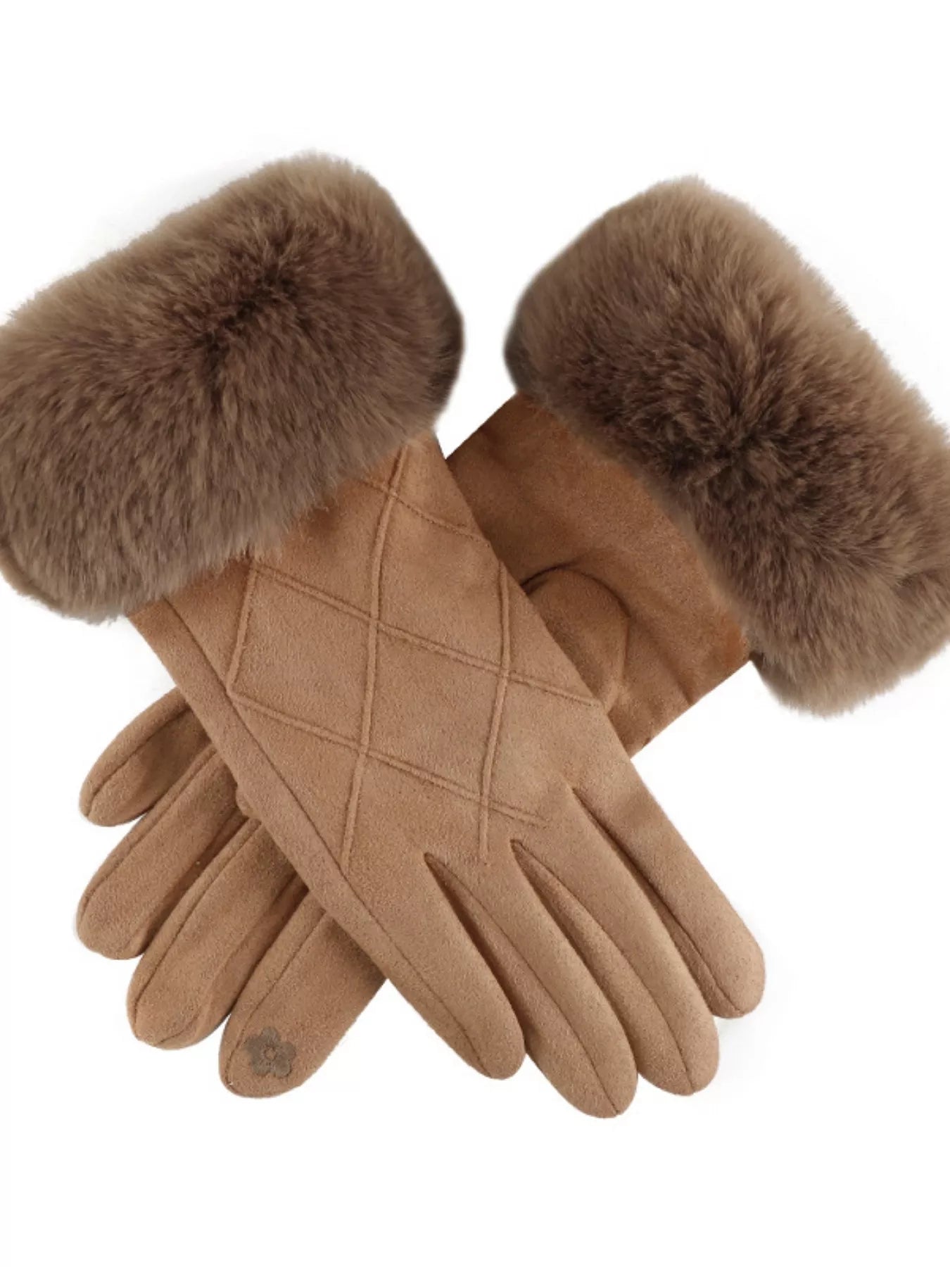 Fur Cuff Suede Gloves - PBNJ FASHIONS