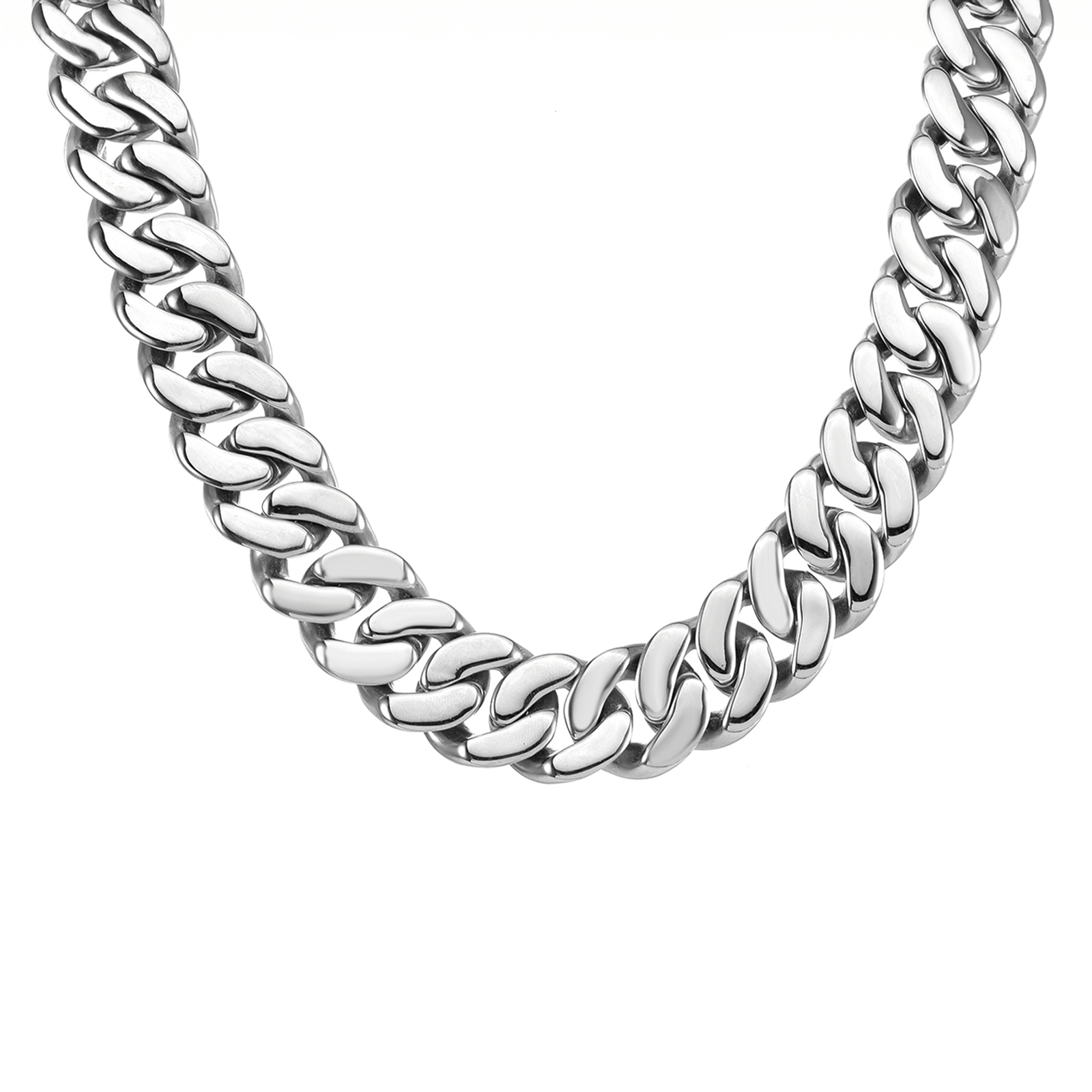 C160W B.Tiff 16mm Flat Cuban Link Necklace - PBNJ FASHIONS
