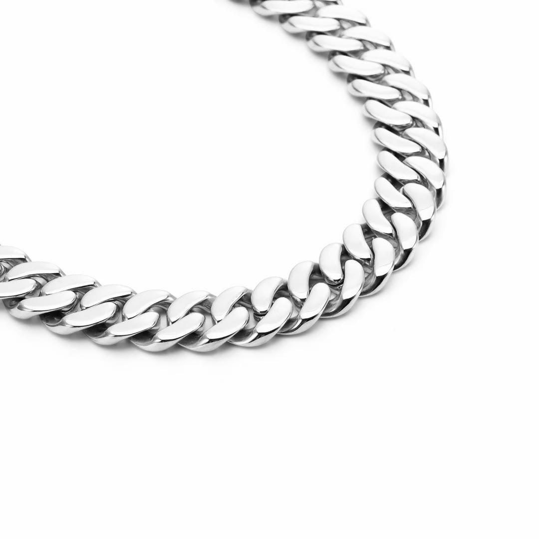 C160W B.Tiff 16mm Flat Cuban Link Necklace - PBNJ FASHIONS