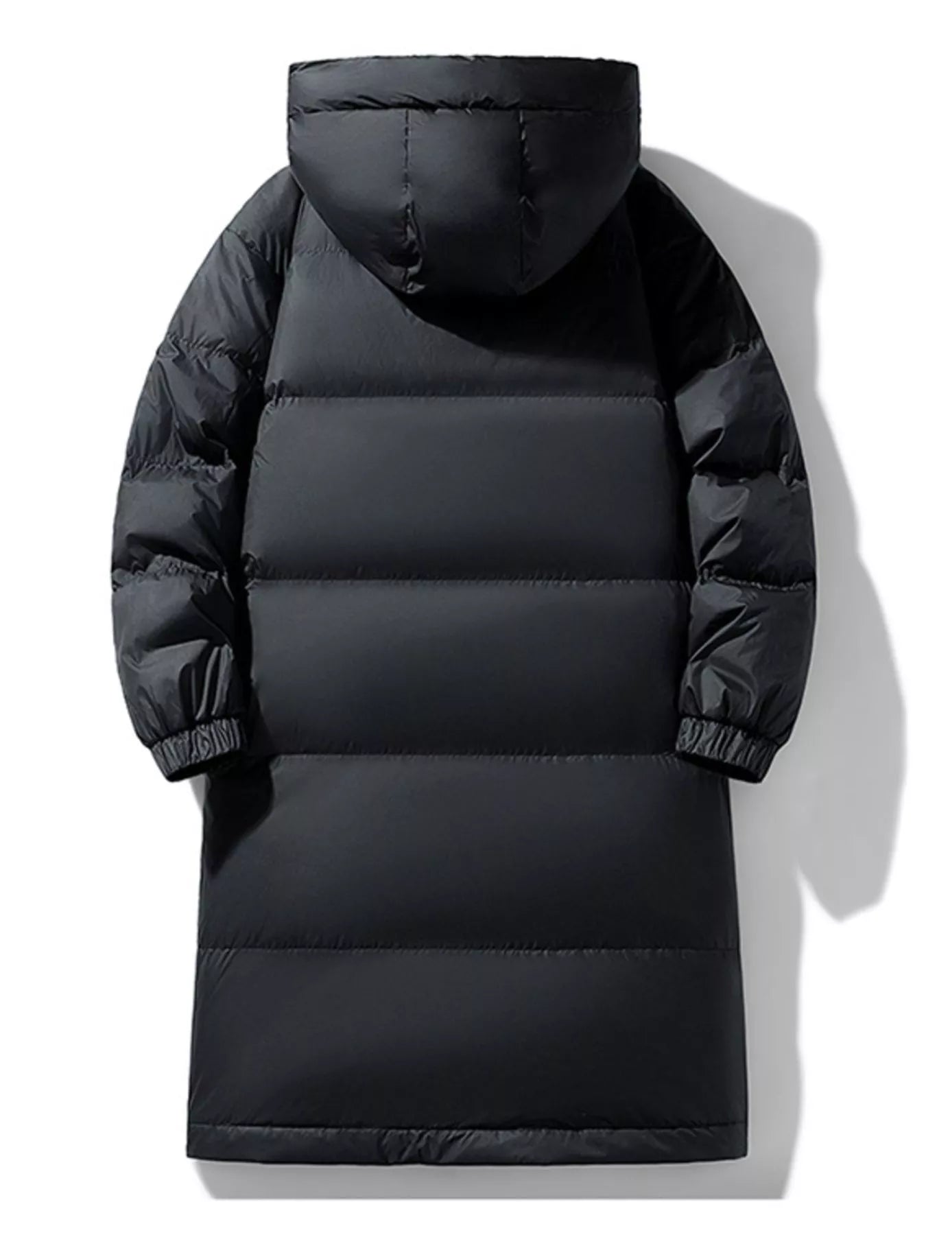 Men's Full Size Longline Hooded Down Coat Plus Size - PBNJ FASHIONS